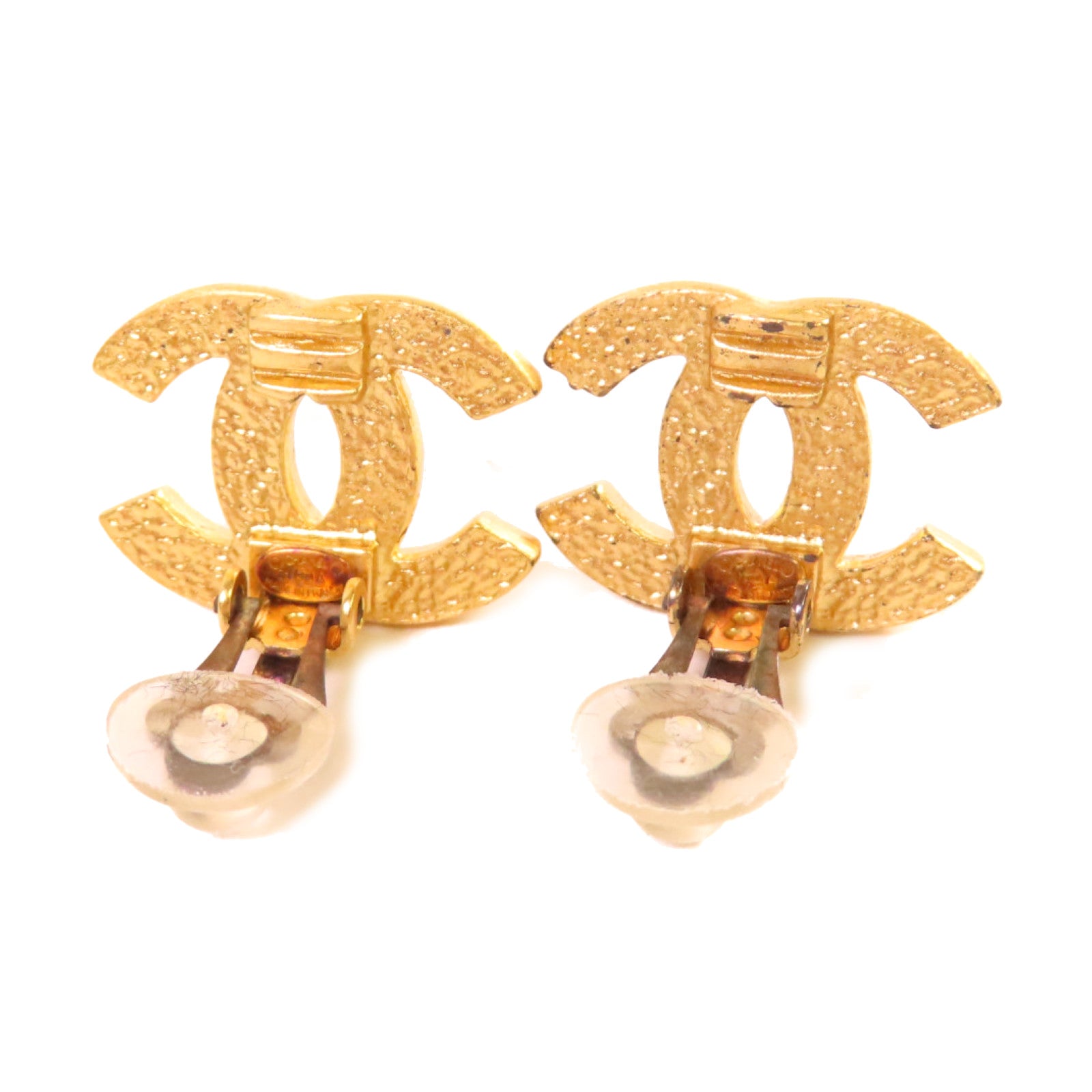 CHANEL 【激減優惠】金屬CC Earrings耳環金色/黑色