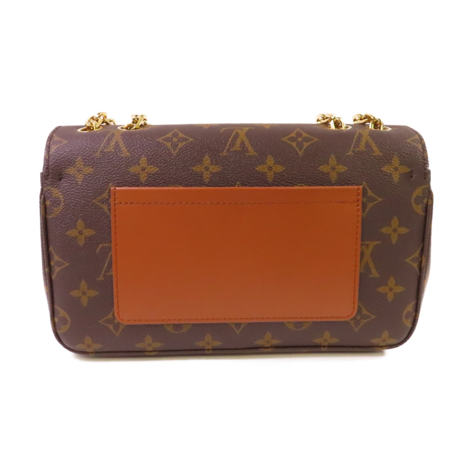 LOUIS VUITTON Monogram Marcear Shoulder Bag金扣鏈帶肩背袋啡色