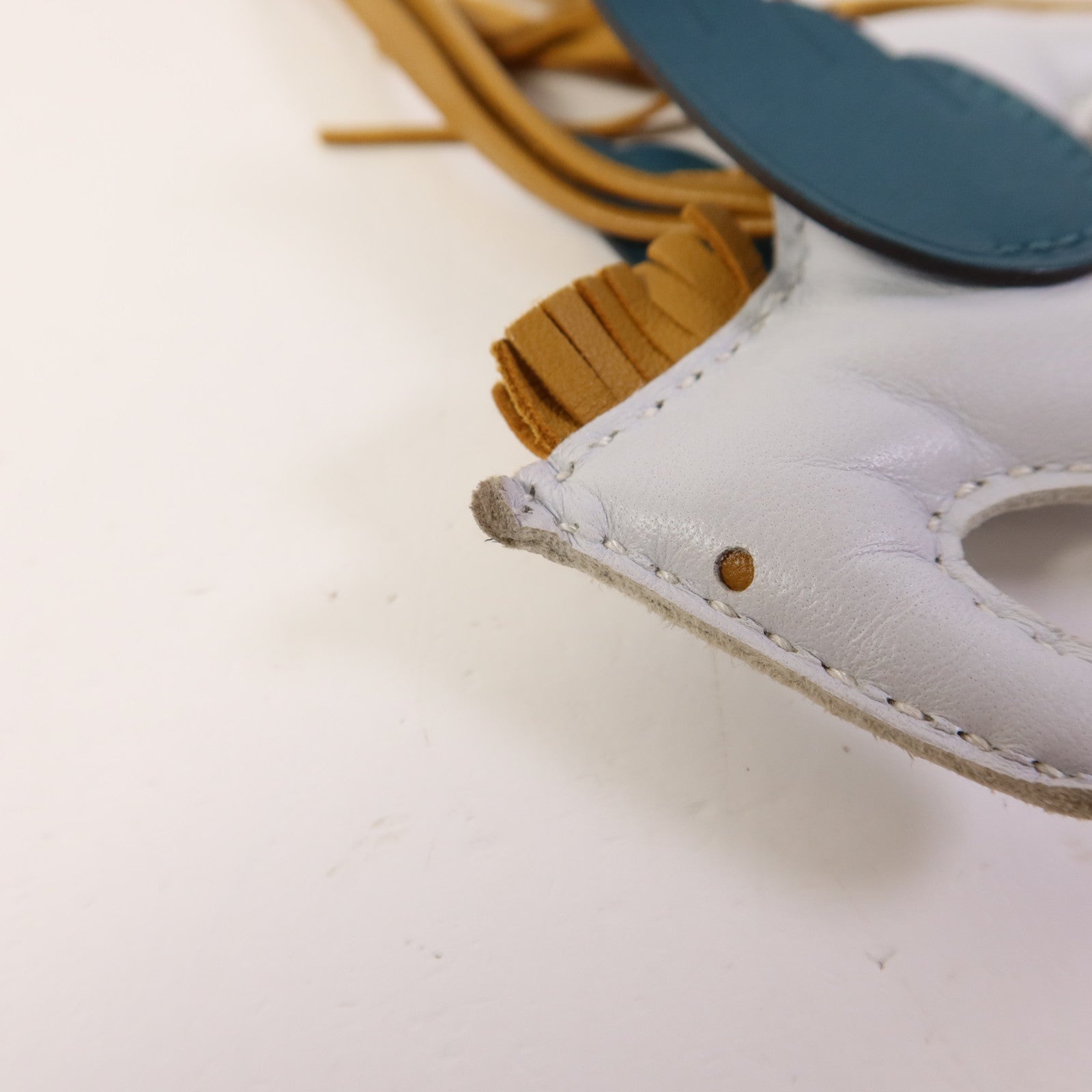 HERMES Milo/Swift皮革Rodeo Pegase PM掛飾Brown/Gray/Malachite