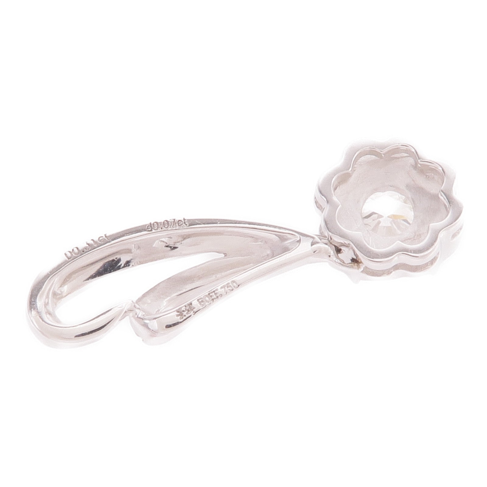 JEWELRY 18K白金Diamond Pendant Top鑽石吊墜