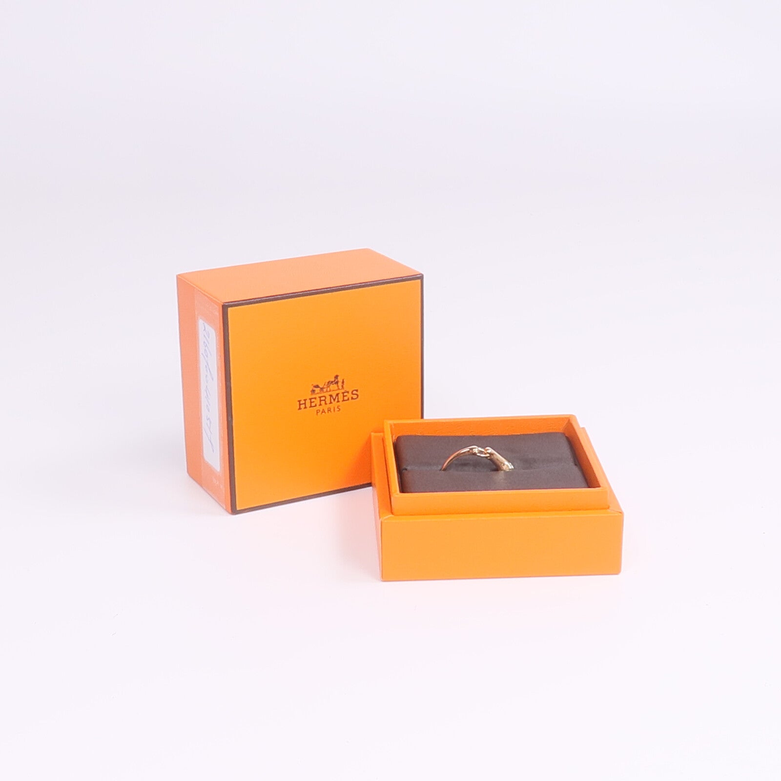 HERMES 18K玫瑰金Galop Ring戒指Hermes#51/US#5.75