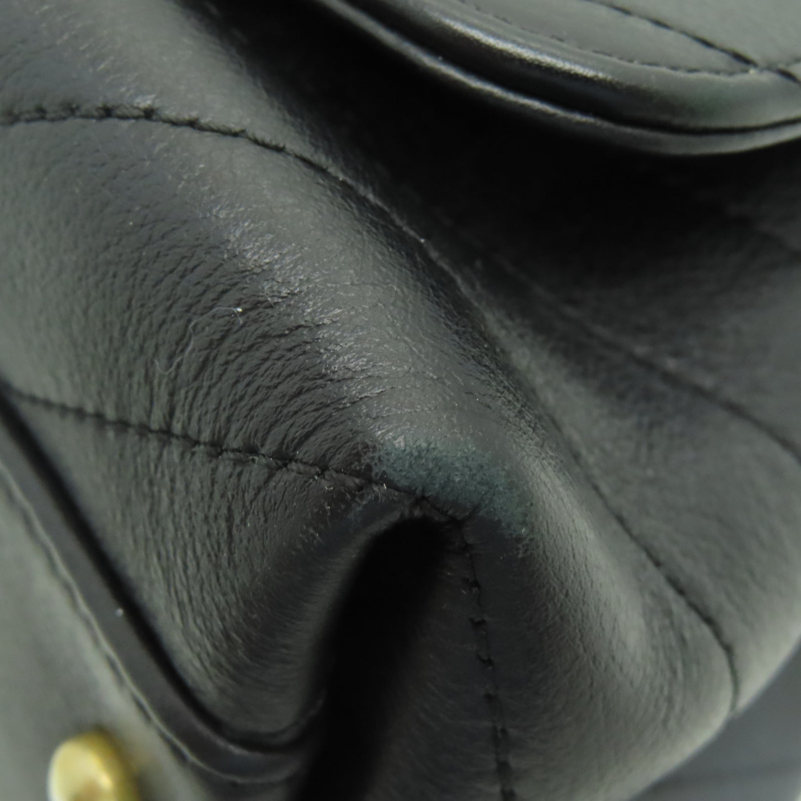CHANEL 斜纹牛皮皮革/蛇皮皮革2 Way Shoulder Bag金扣链带肩背袋黑色