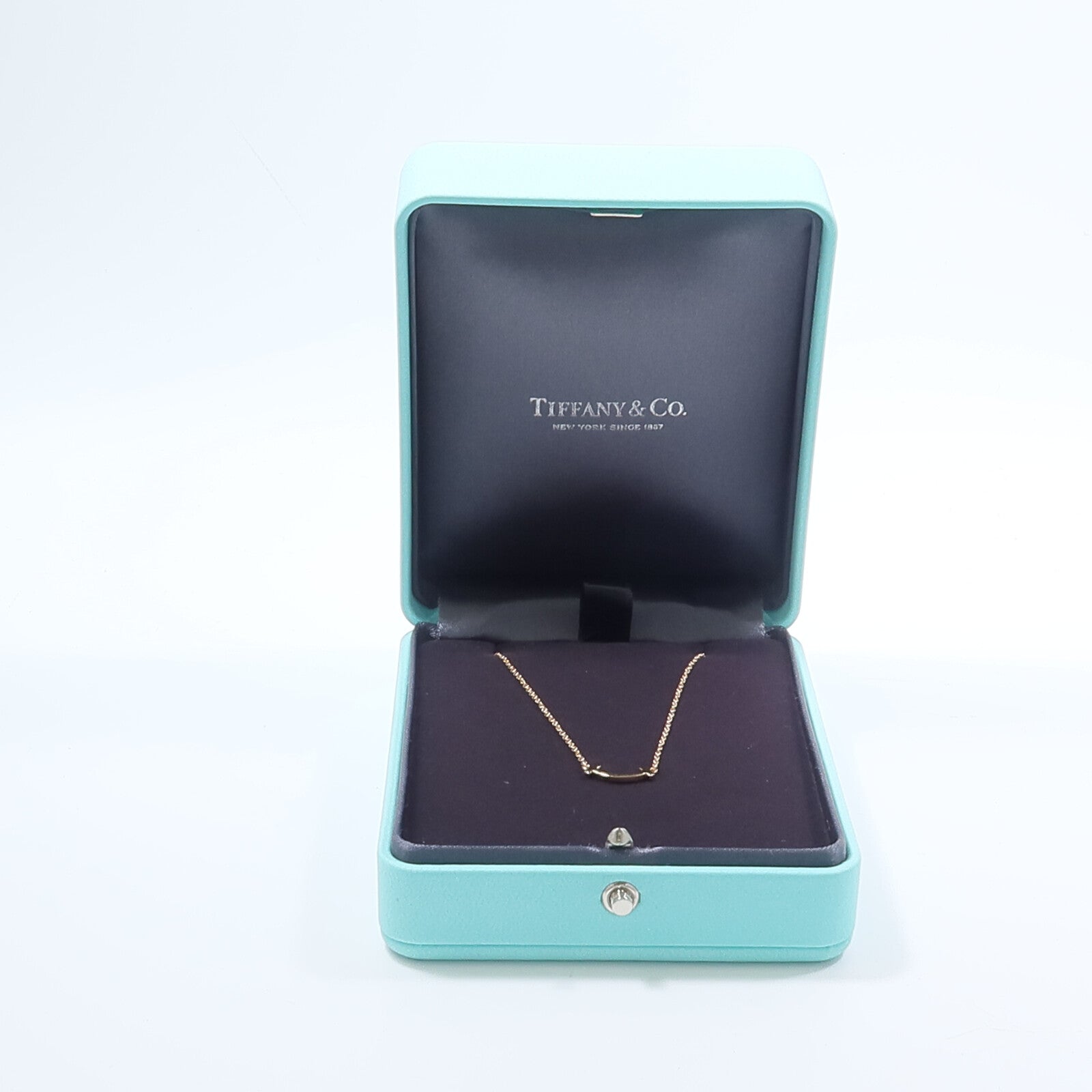 TIFFANY＆CO 18K玫瑰金T Smile Small項鍊