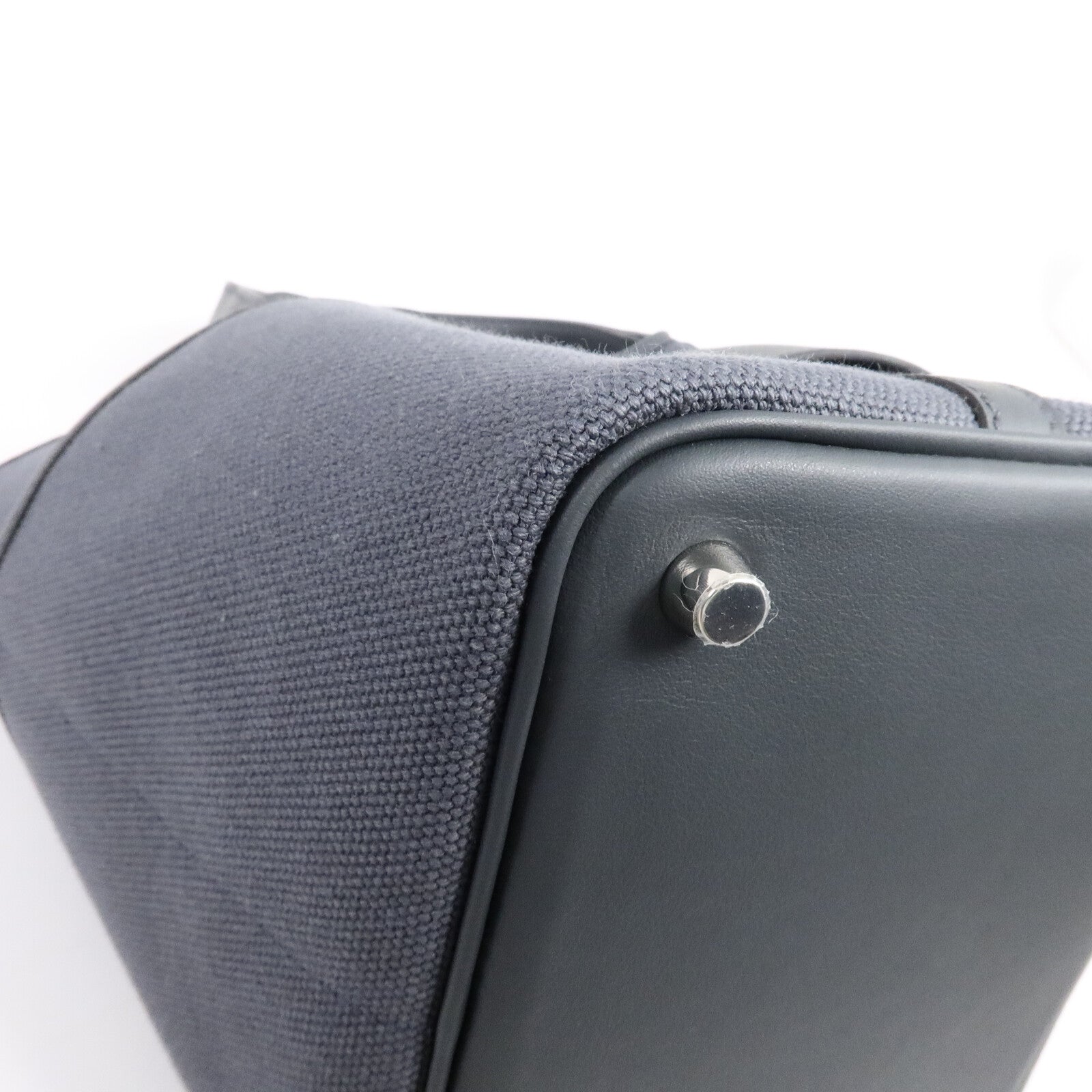 HERMES 帆布/皮革Picotin Cargo PM手挽袋Ardoise