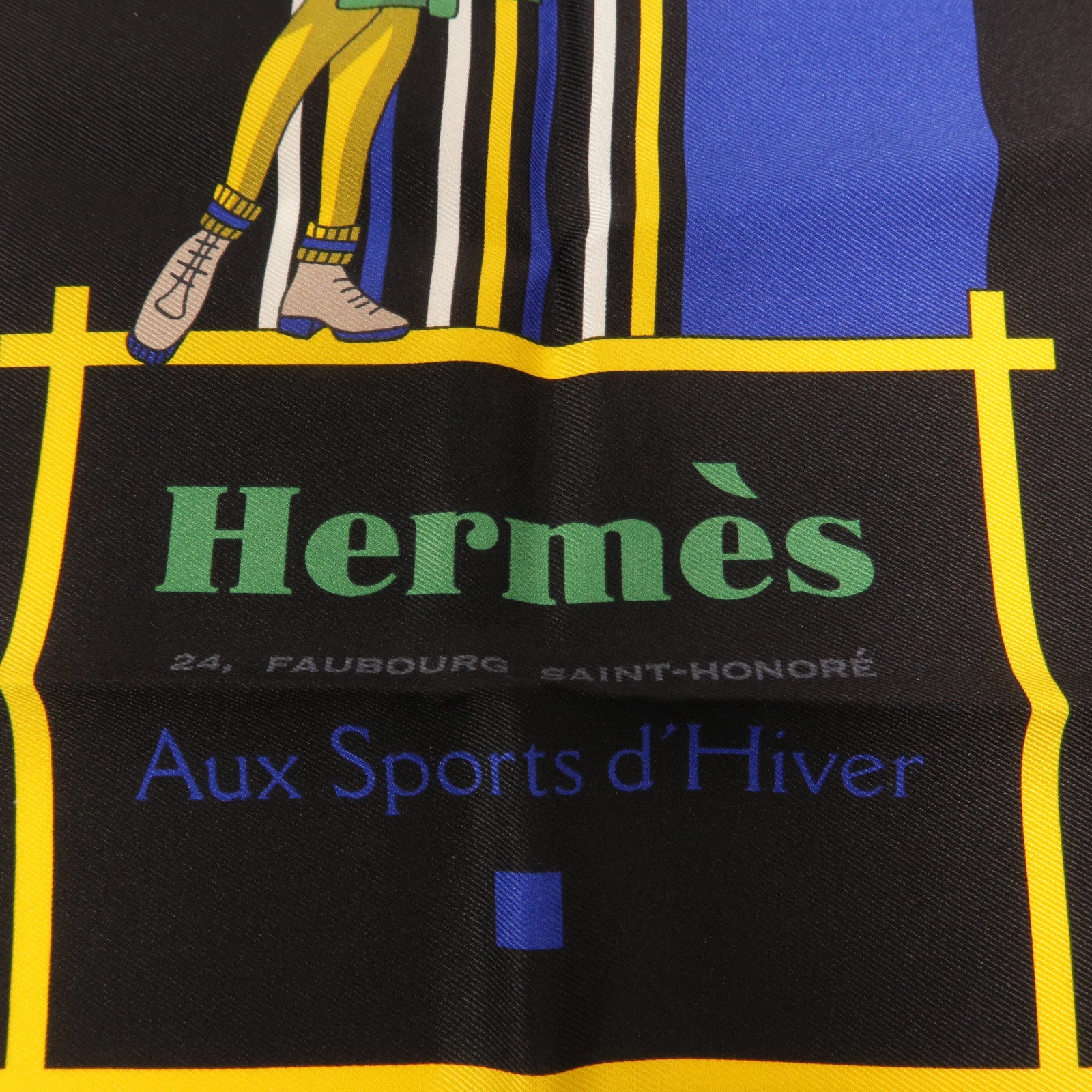 HERMES 絲質Aux Sports d'Hiver Scarf 70x70絲巾