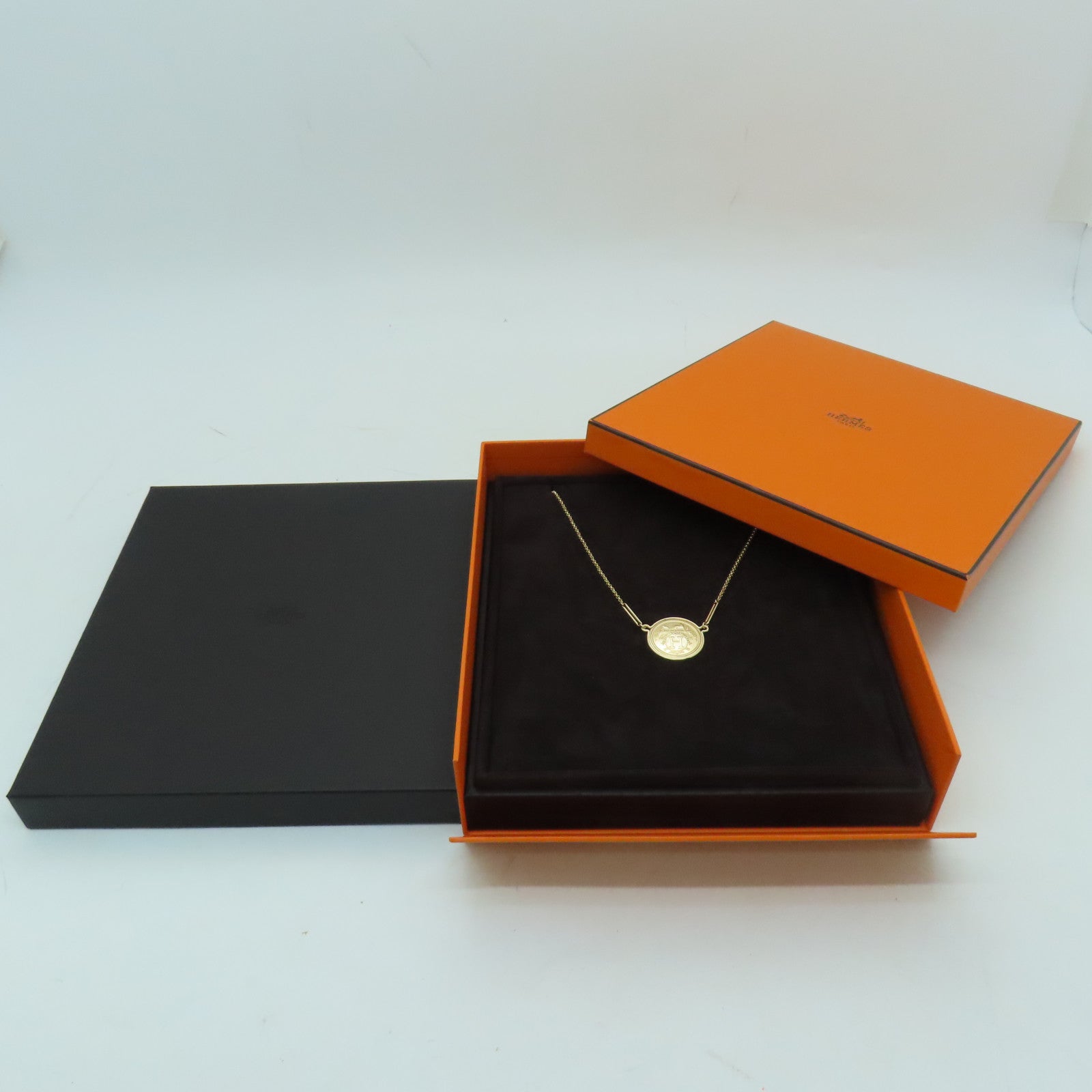 HERMES **【激減優惠】18K玫瑰金Ex-Libris Pendant項鍊