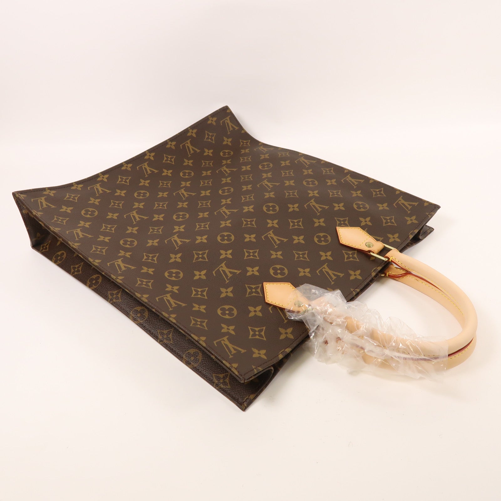 LOUIS VUITTON Monogram Sac Plat金扣手挽袋