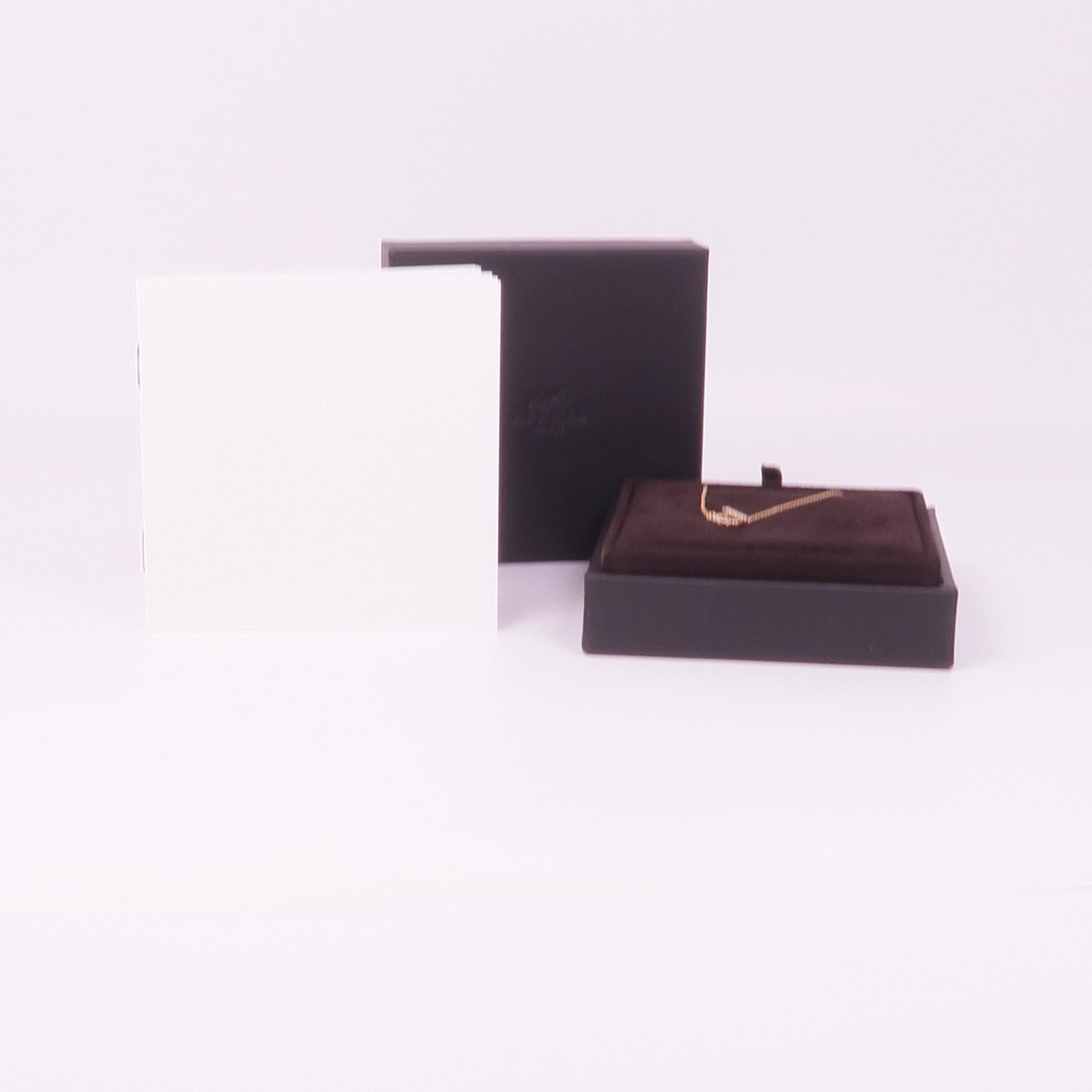 HERMES 18K玫瑰金Finesse Pendant鑽石項鍊