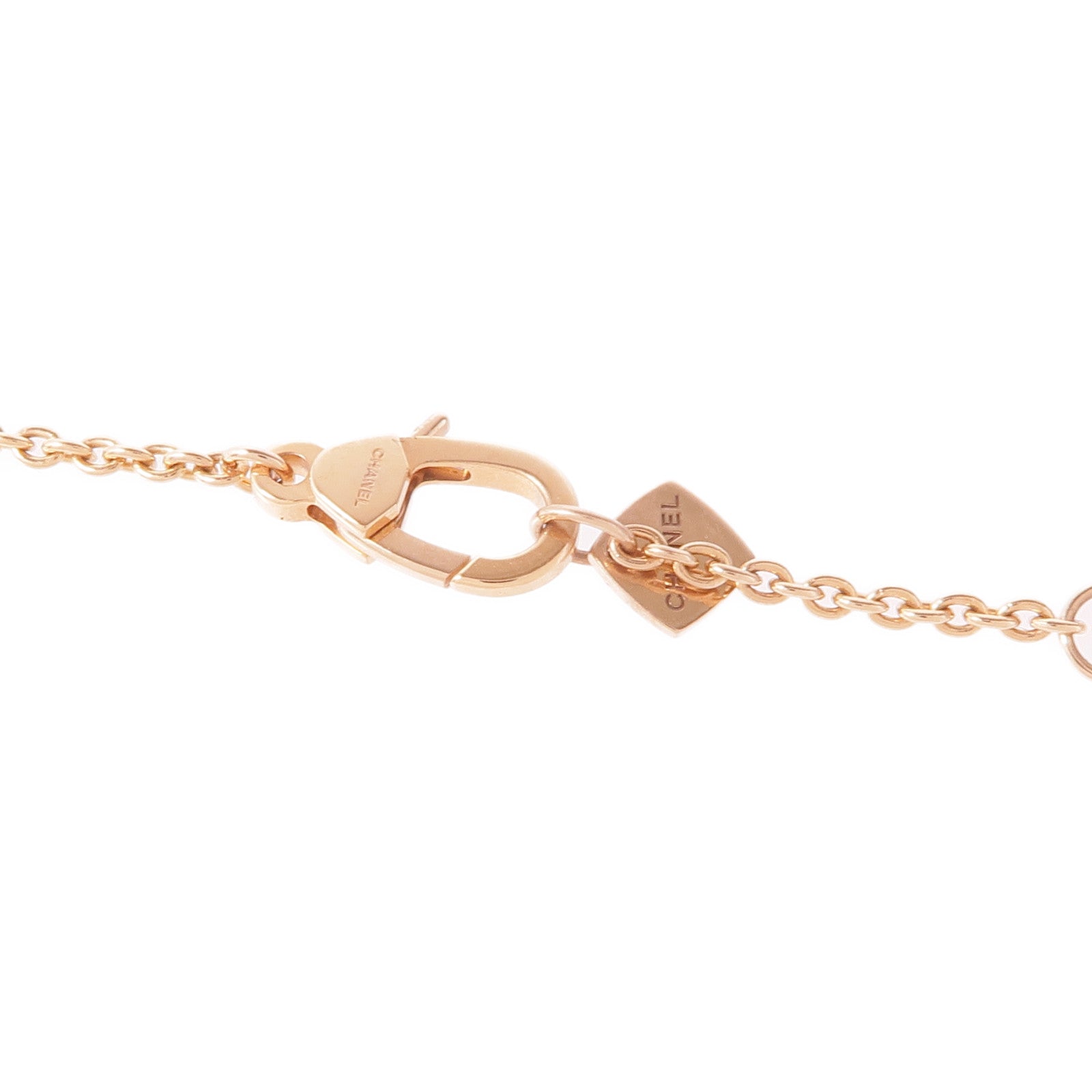 CHANEL 18K玫瑰金Coco Necklace紅寶石/鑽石項鍊