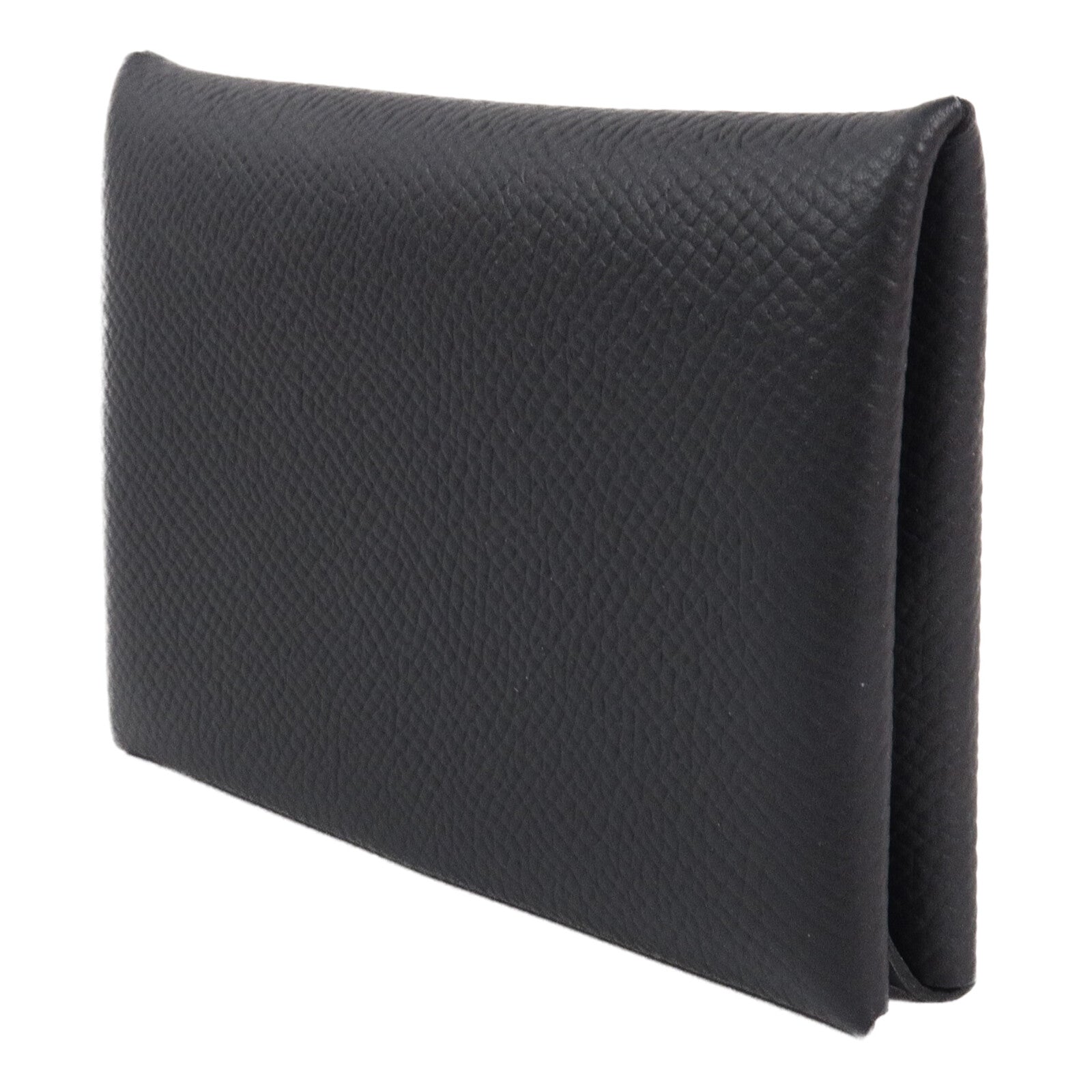 HERMES Epsom皮革Calvi Card Holder卡片套Noir