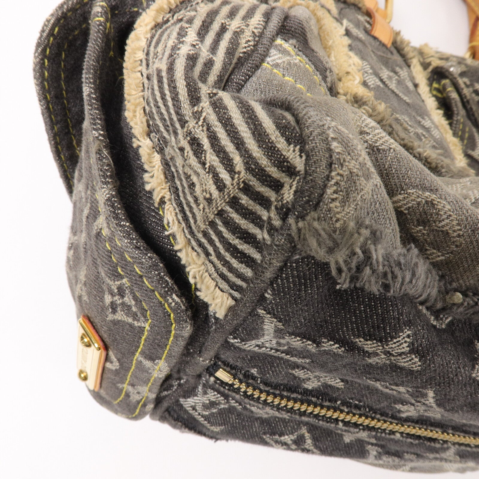 LOUIS VUITTON Monogram Denim Patchwork Speedy 30手挽袋