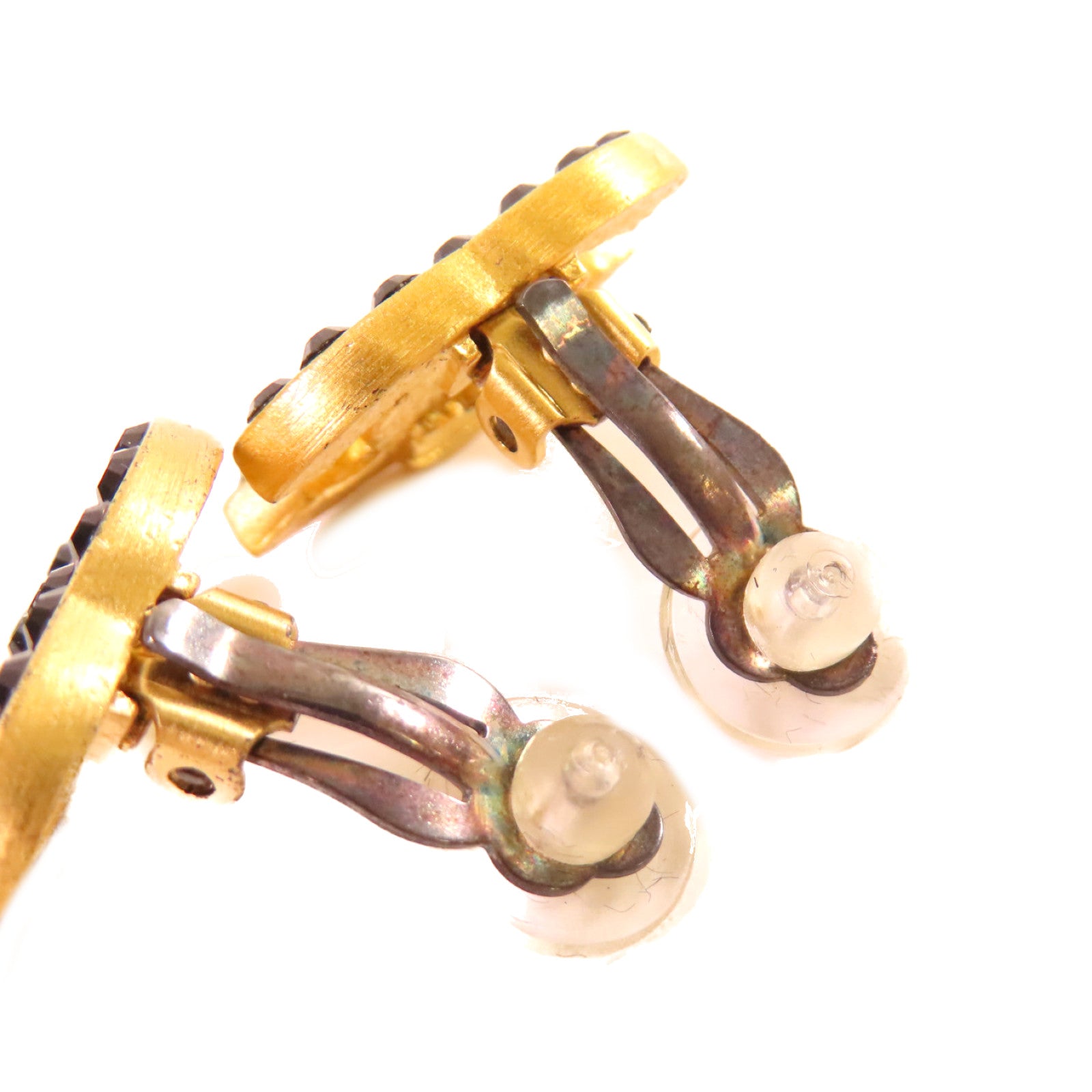 CHANEL 【激減優惠】金屬CC Earrings耳環金色/黑色