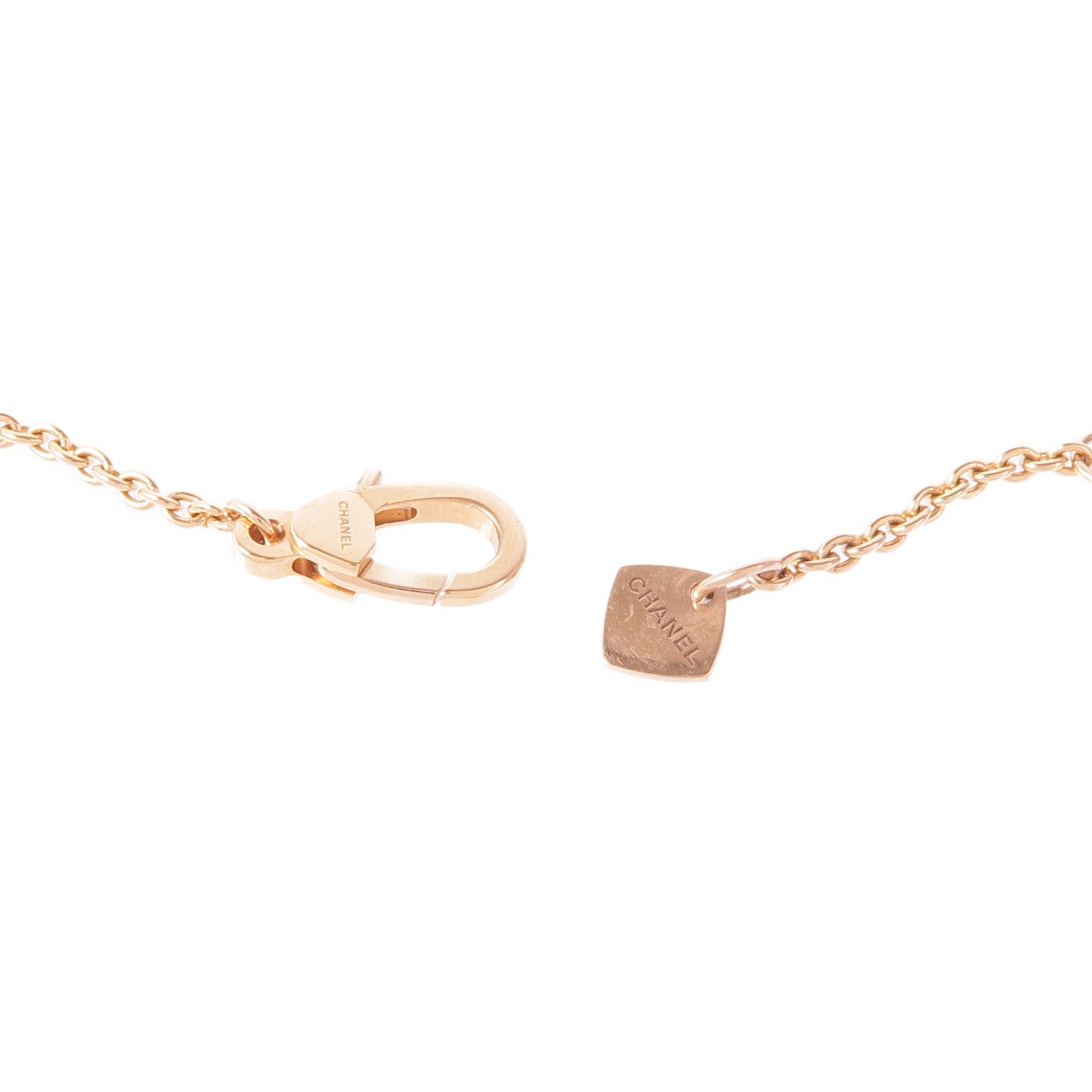 CHANEL 18K玫瑰金Coco Necklace紅寶石/鑽石項鍊