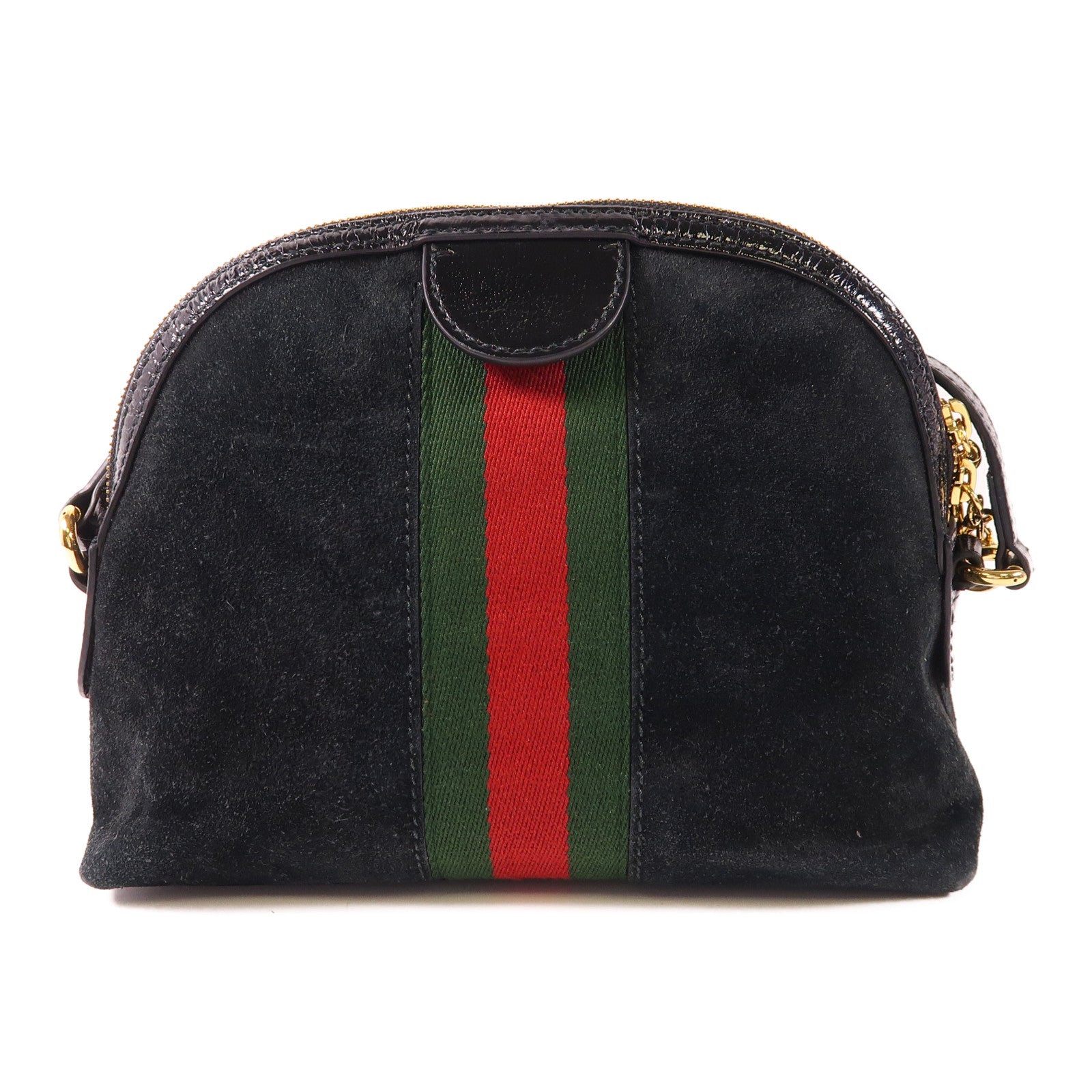 GUCCI 麂皮皮革Ophidia金扣肩背袋