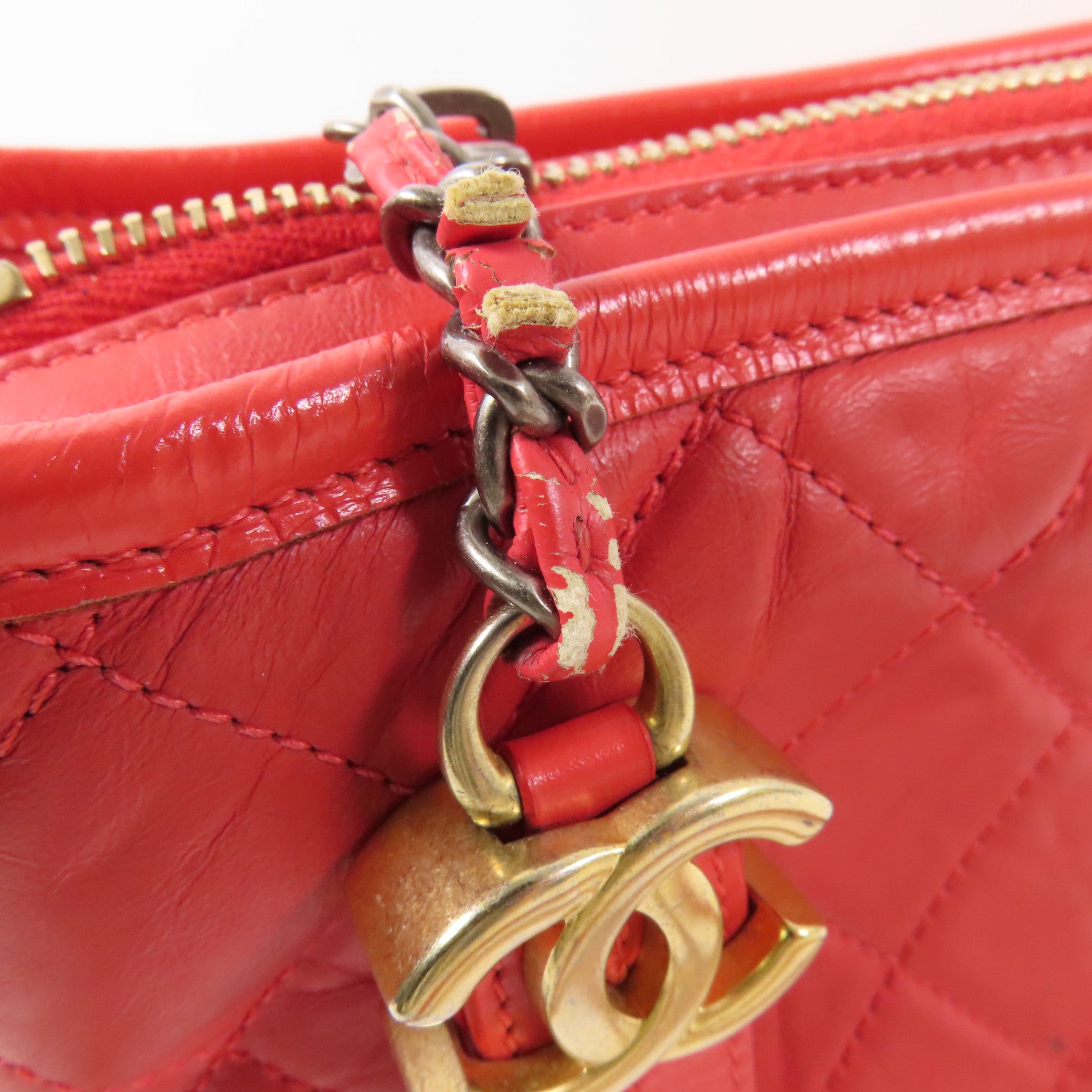 CHANEL 【激減優惠】牛皮皮革Gabrielle Hobo金扣鏈帶肩背袋