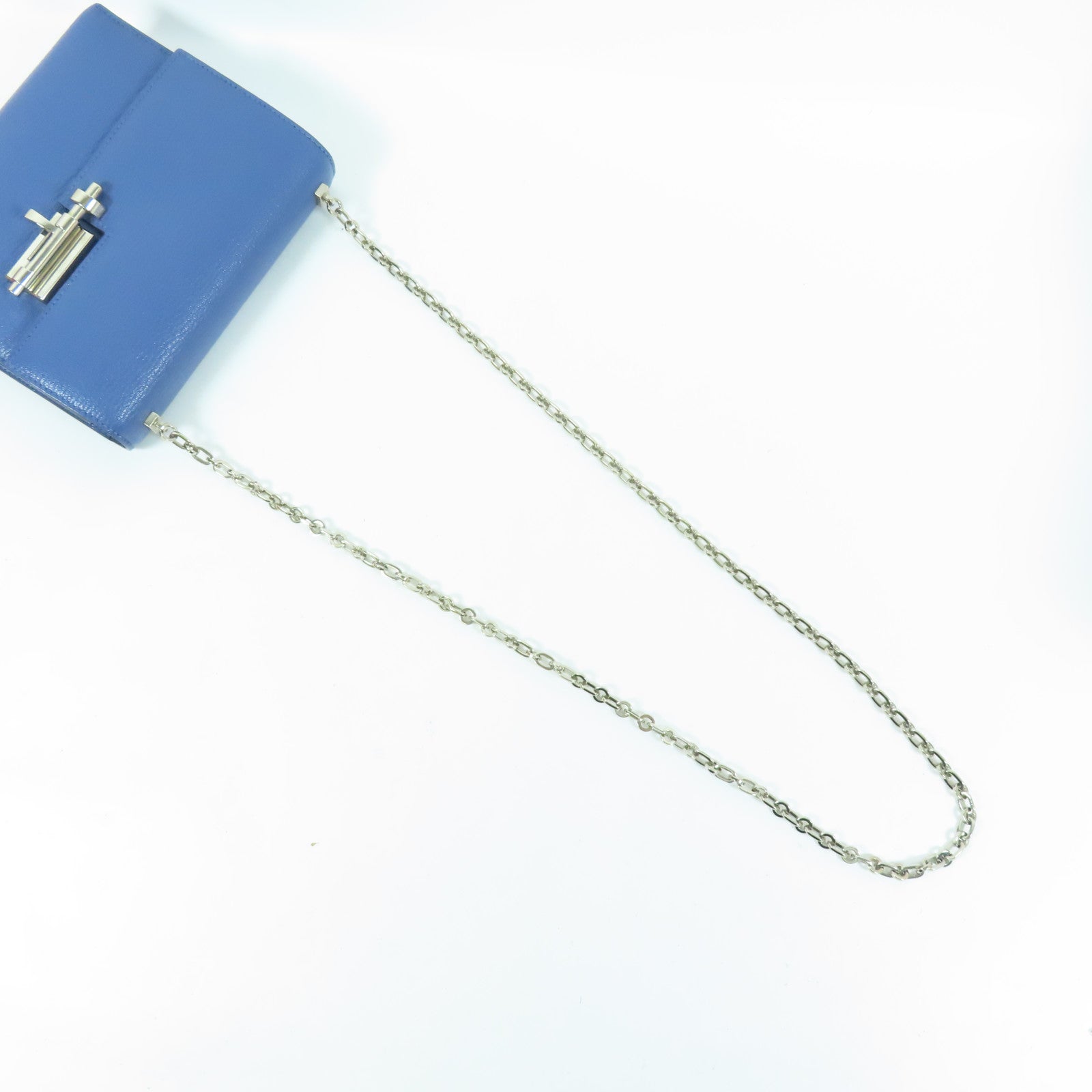 HERMES Chevre皮革Verrou Mini銀扣鏈帶肩背袋