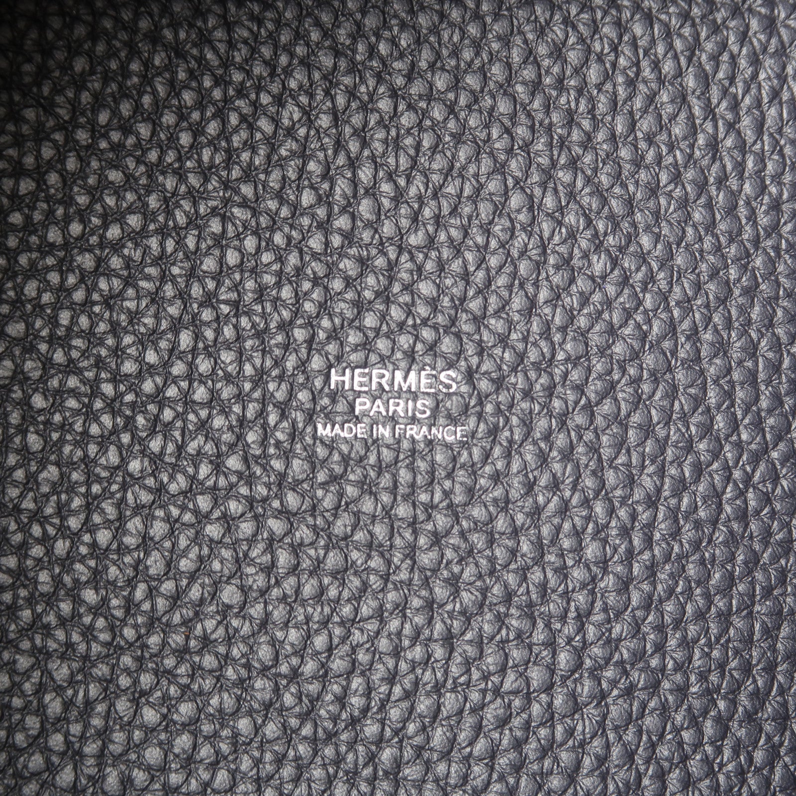 HERMES 【激減優惠】Clemence皮革Picotin PM銀扣手挽袋Caban灰色
