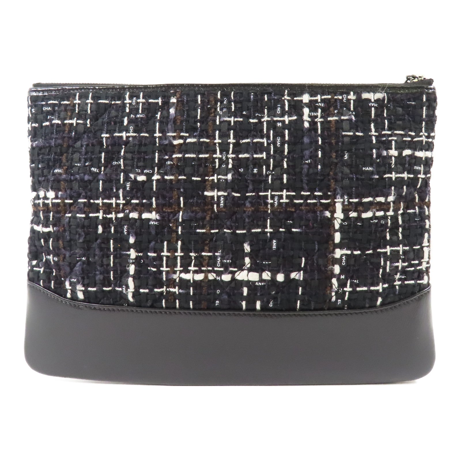 CHANEL 牛皮皮革/Tweed Clutch手拿包