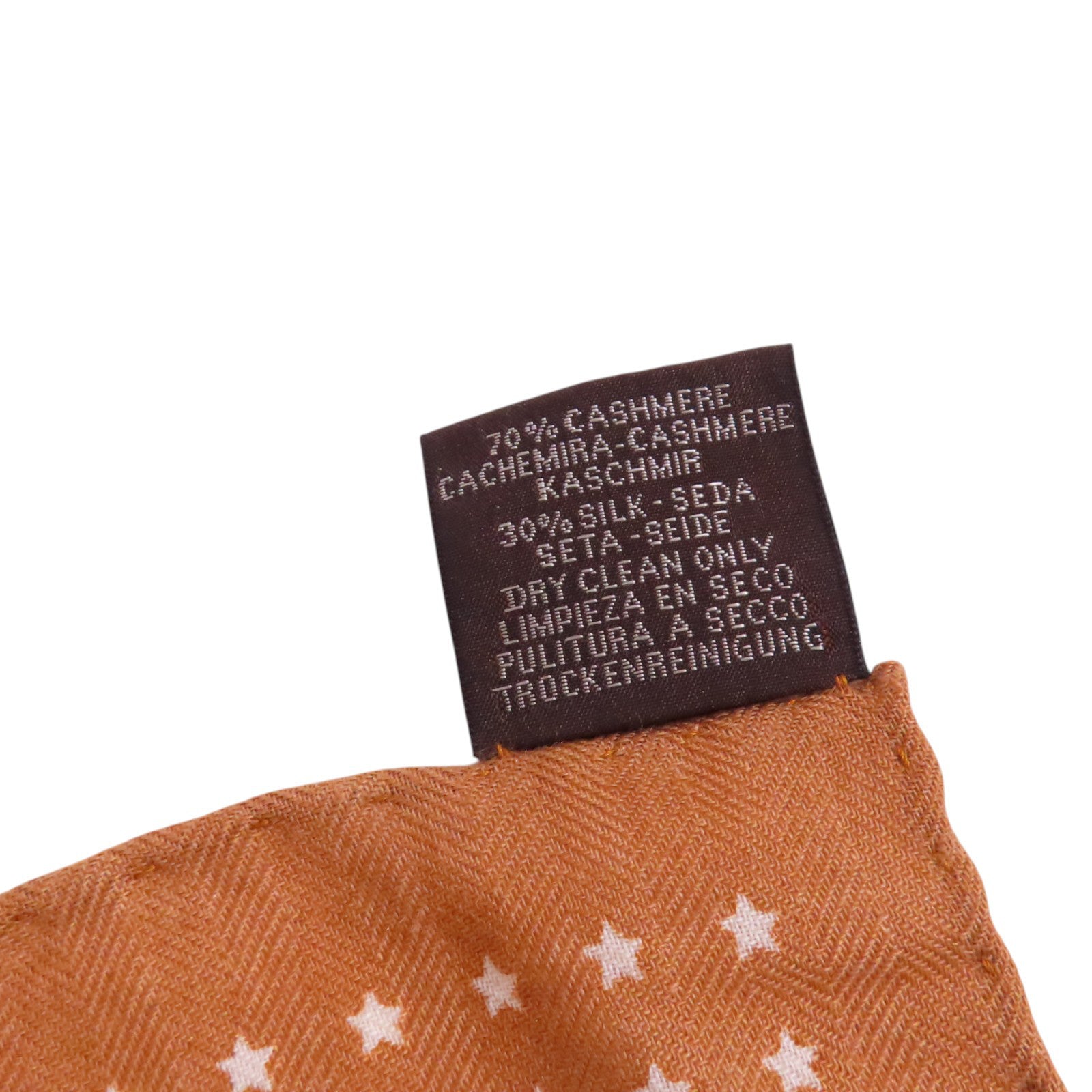 HERMES Scarf Scarves Silk Brown