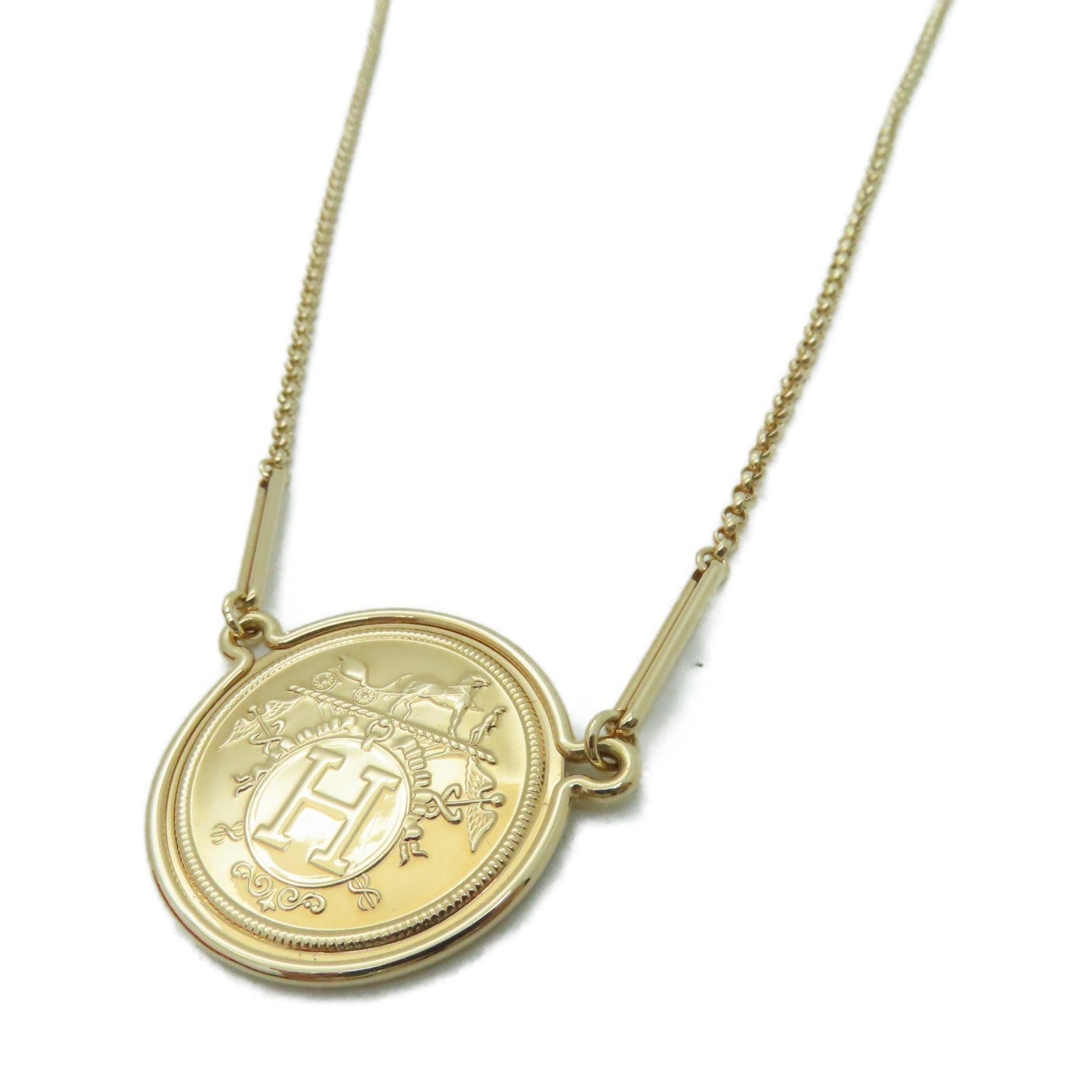 HERMES **【激減優惠】18K玫瑰金Ex-Libris Pendant項鍊