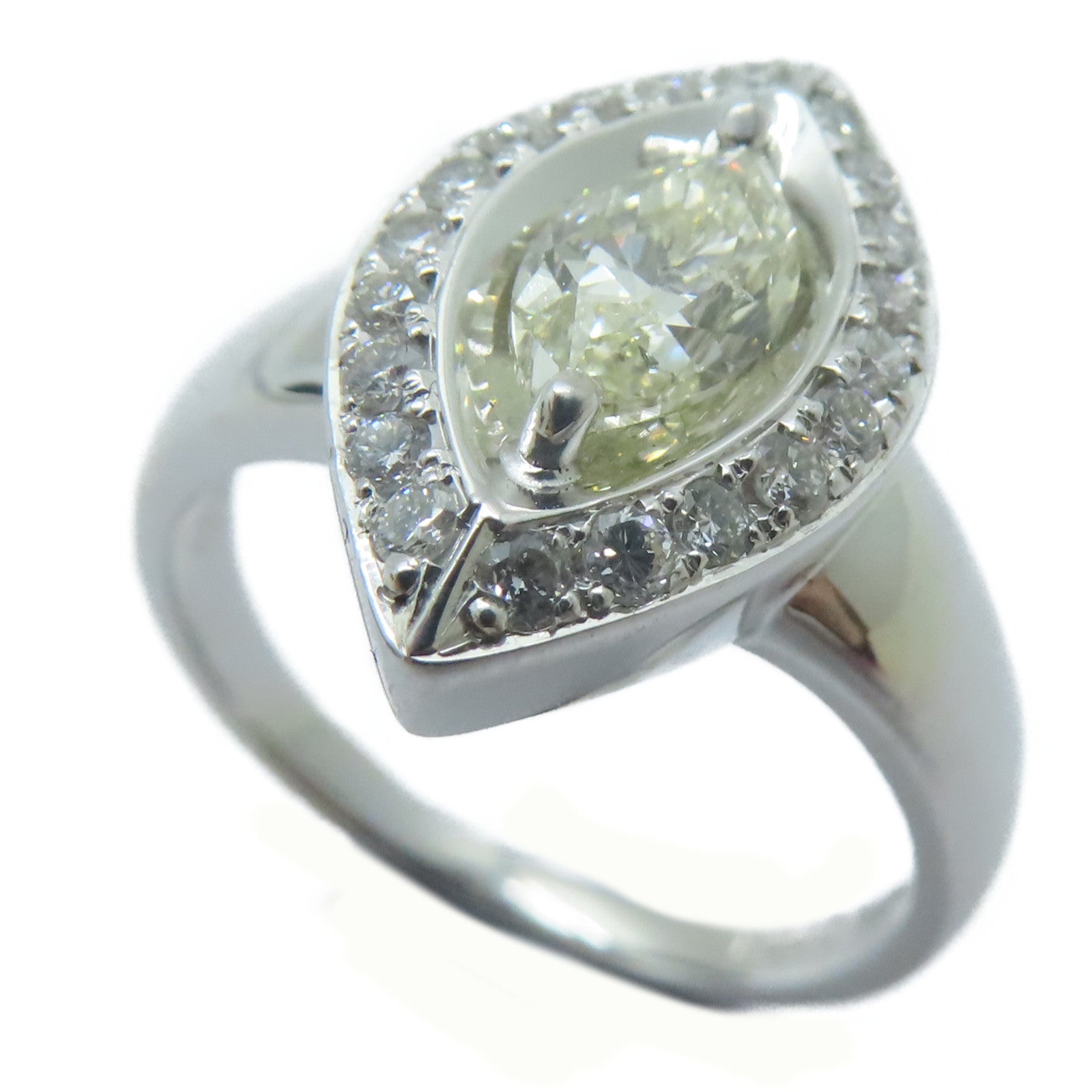 JEWELRY PT900鉑金Diamond Ring 0.701ct鑽石/0.3ct鑚石戒指US#6.5