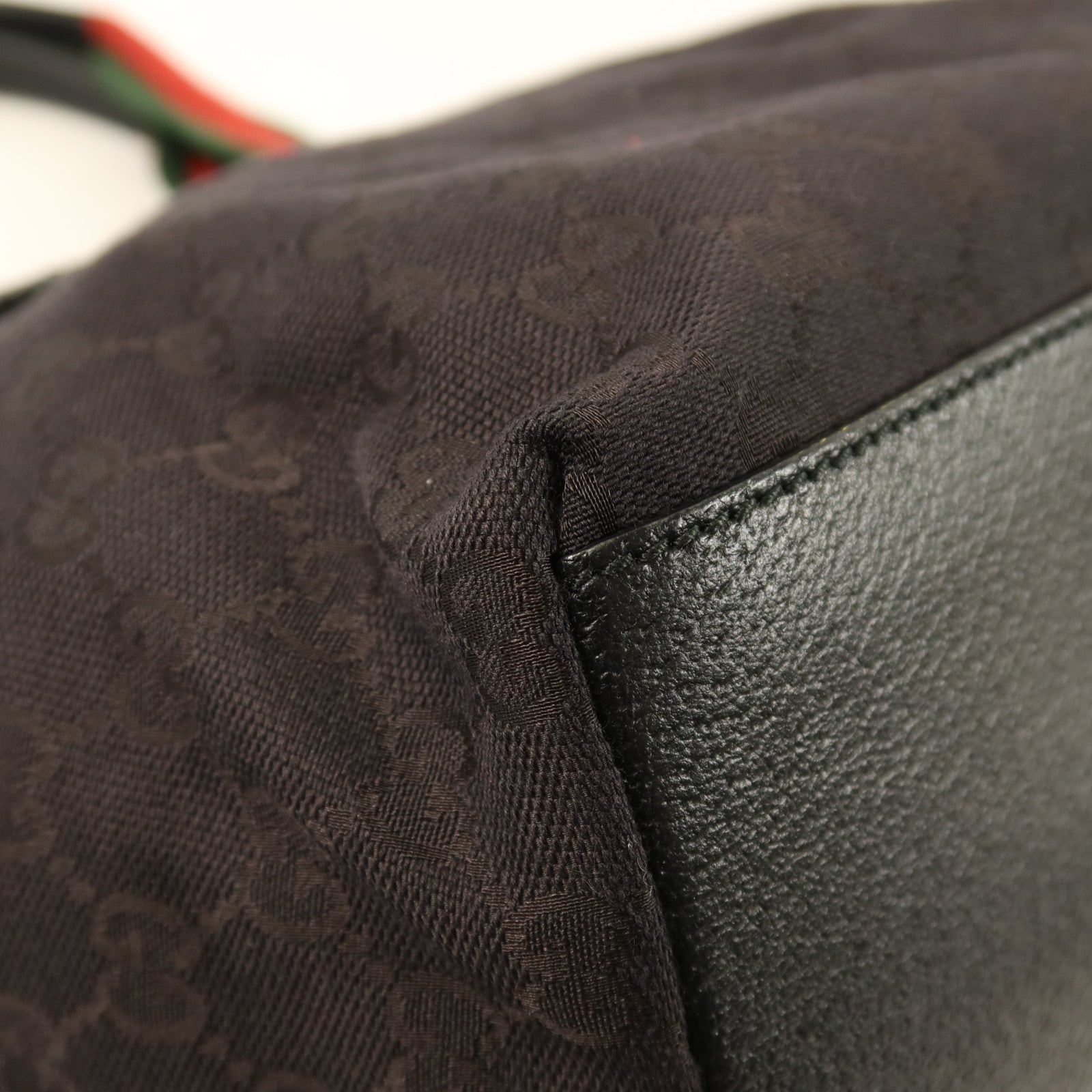 GUCCI 帆布Tote Bag銀扣手挽袋