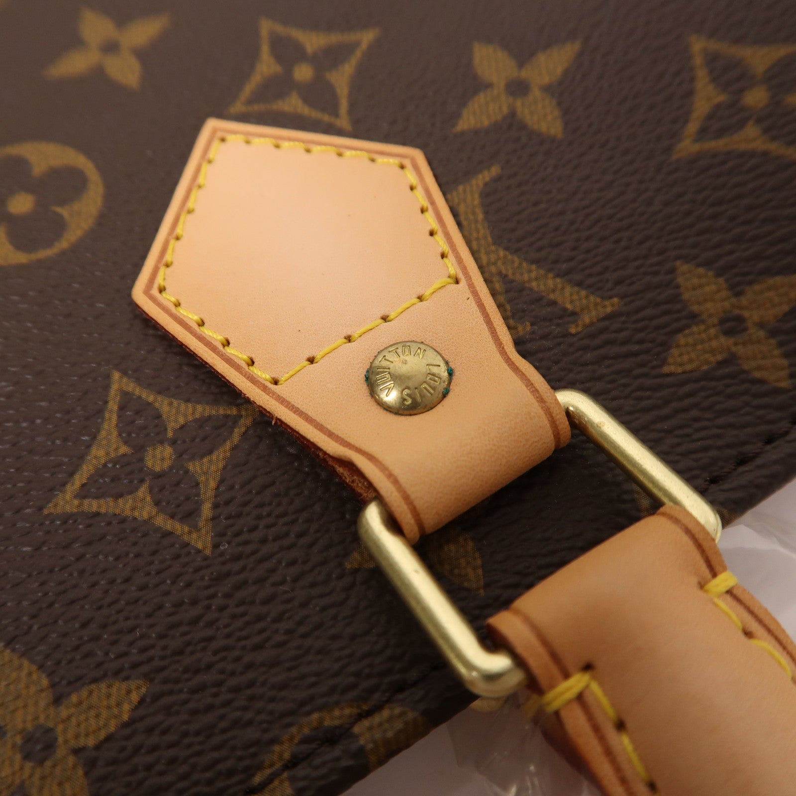 LOUIS VUITTON Monogram Sac Plat金扣手挽袋