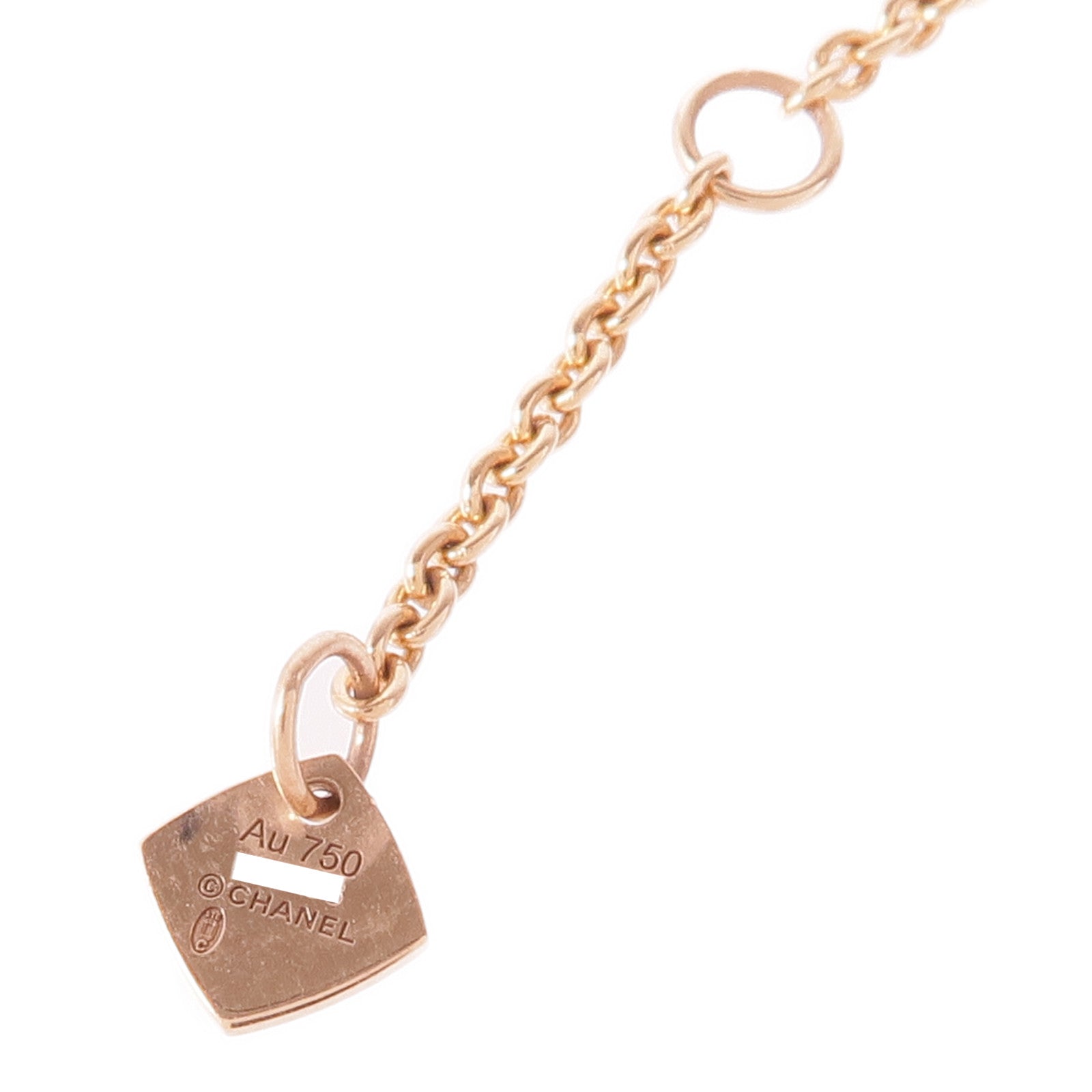 CHANEL 18K玫瑰金Coco Necklace紅寶石/鑽石項鍊