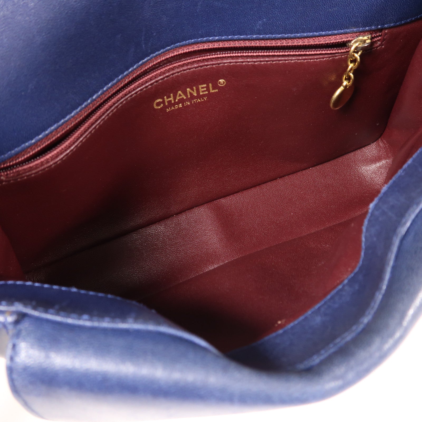 CHANEL 牛皮皮革Chain Shoulder金扣鏈帶肩背袋
