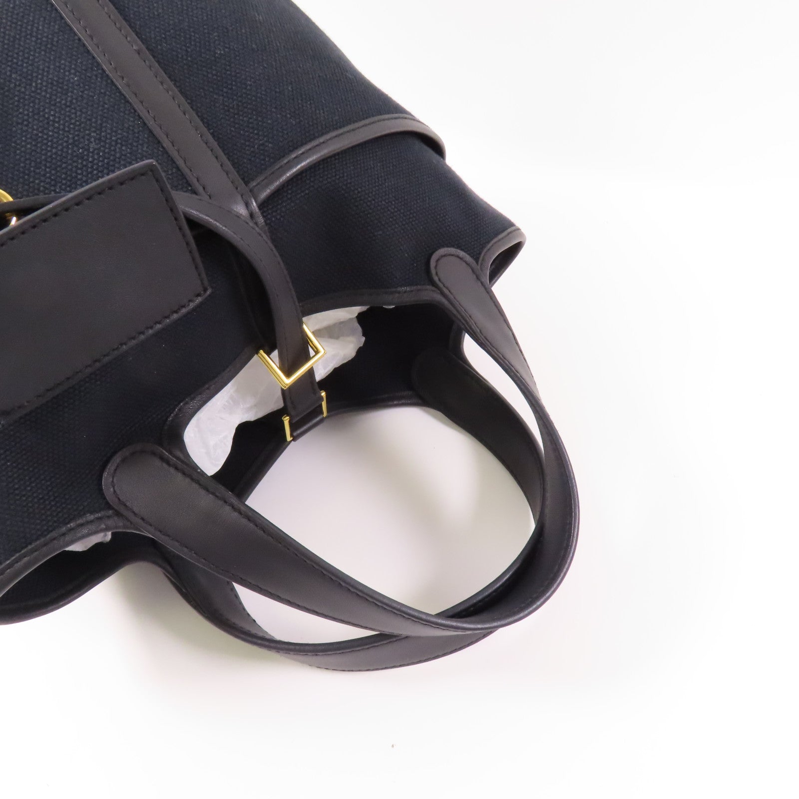 HERMES 帆布/Swift皮革Picotin PM Cargo金扣手挽袋Noir