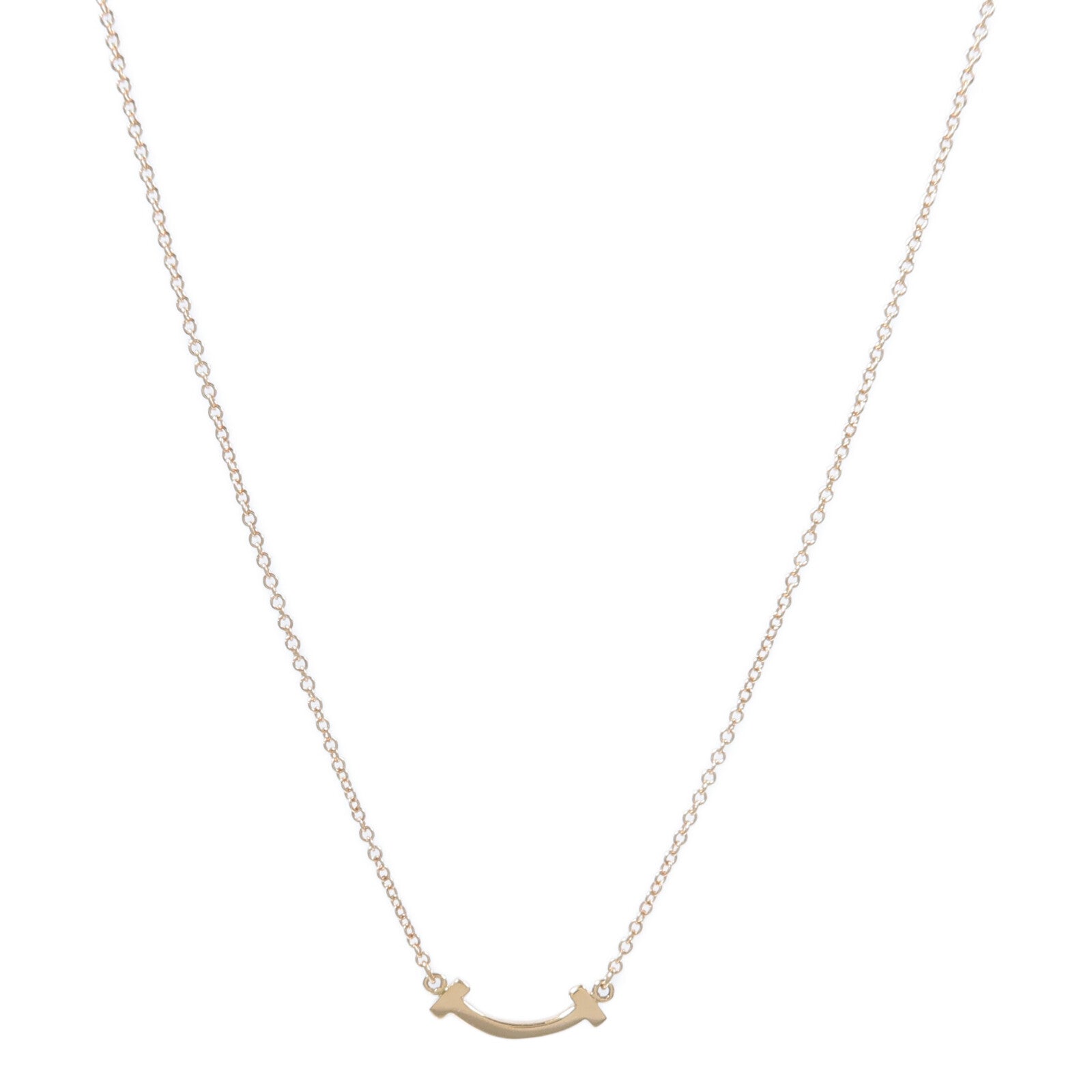 TIFFANY＆CO 18K玫瑰金T Smile Small項鍊