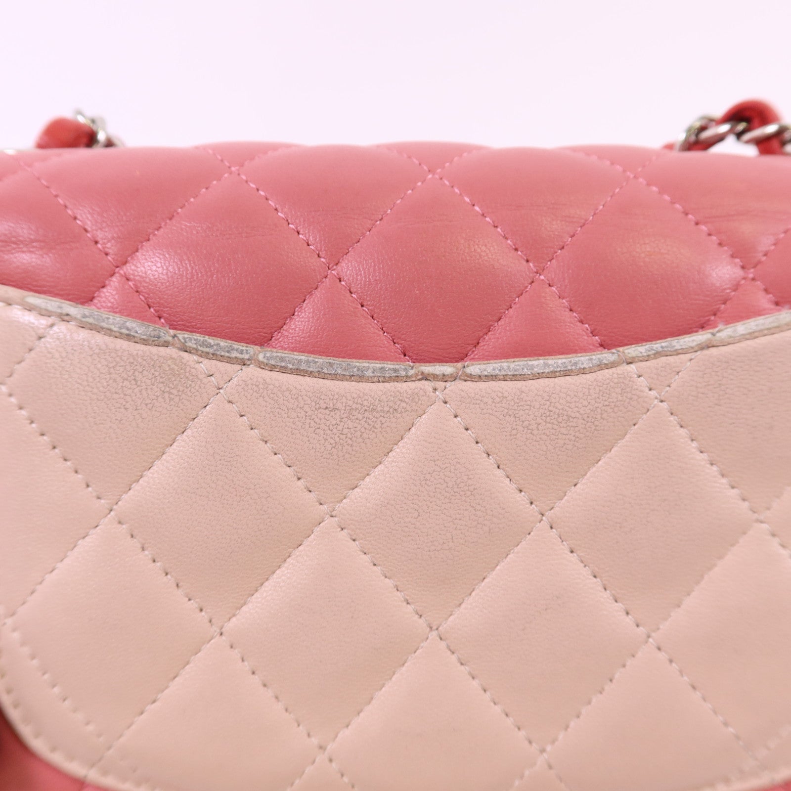 CHANEL 羊皮皮革Classic Flap 20銀扣鏈帶肩背袋