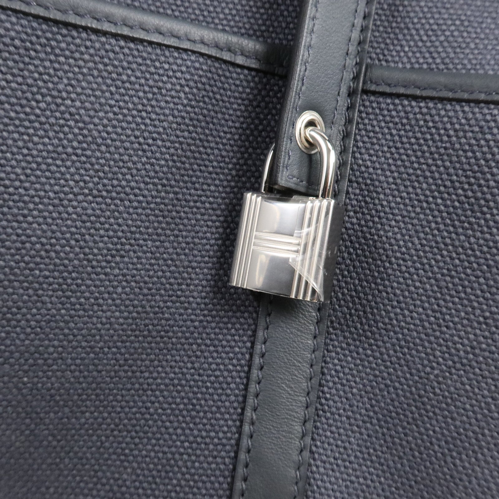 HERMES 帆布/皮革Picotin Cargo PM手挽袋Ardoise