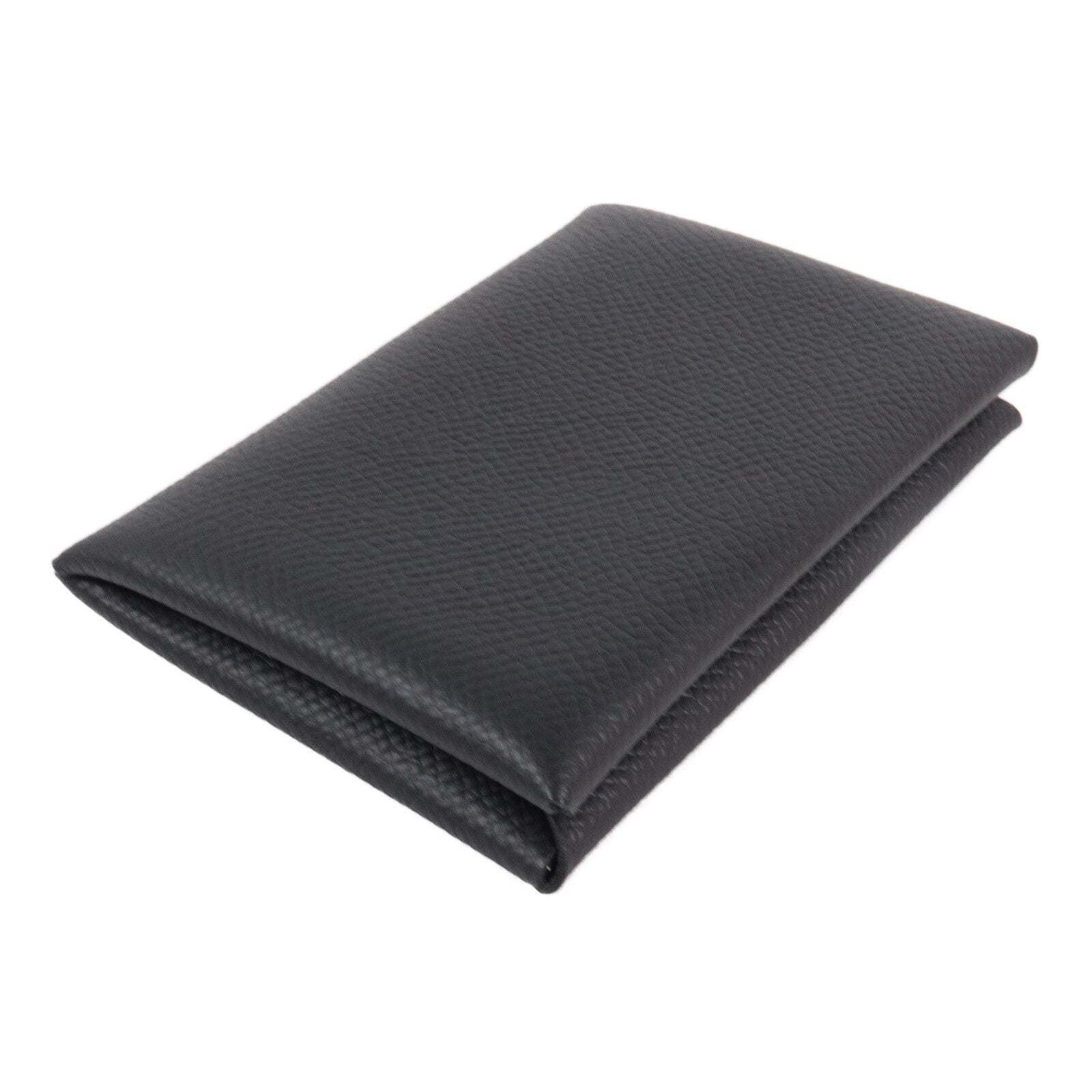 HERMES Epsom皮革Calvi Card Holder卡片套Noir