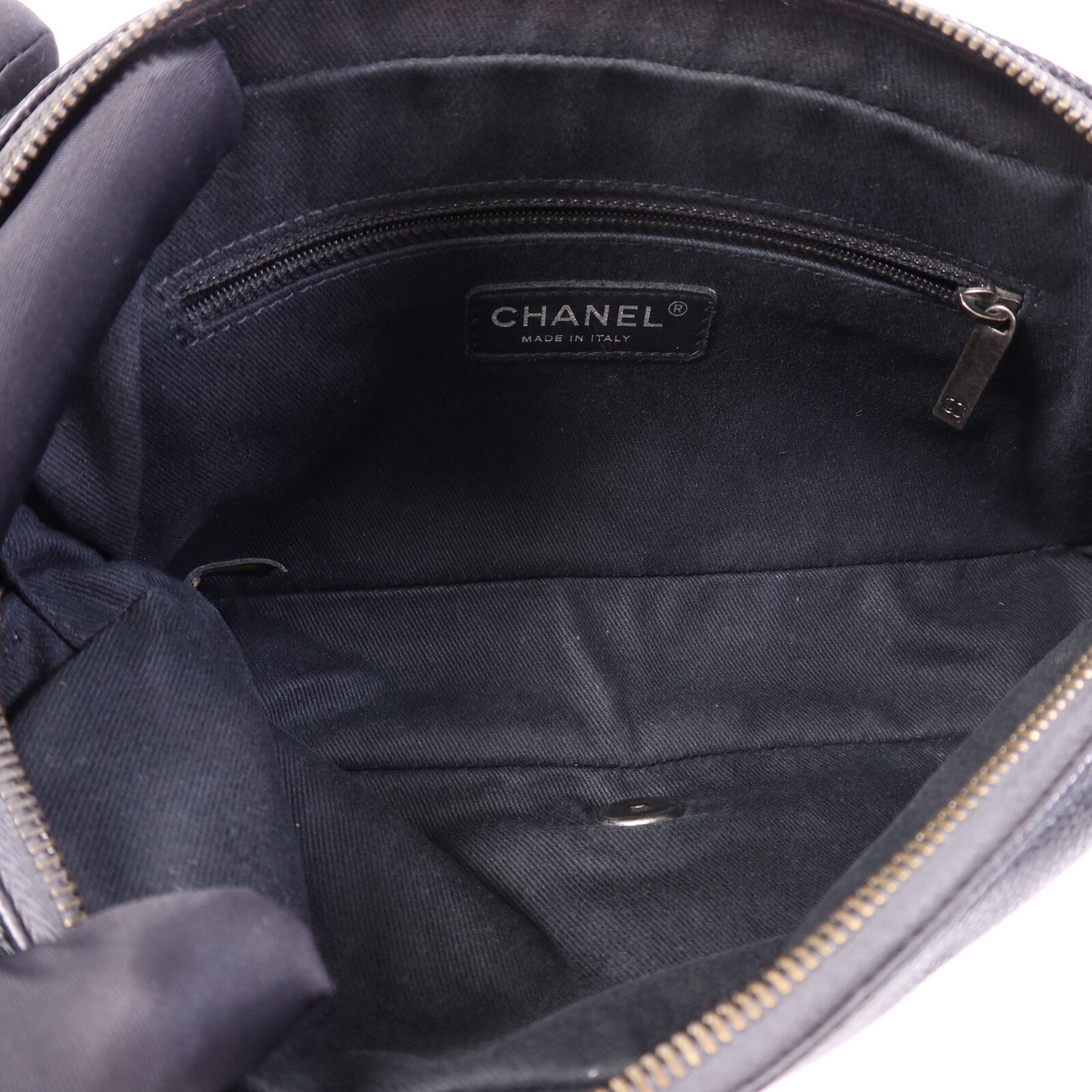 CHANEL 牛皮皮革Chain Shoulder Bag銀扣鏈帶肩背袋