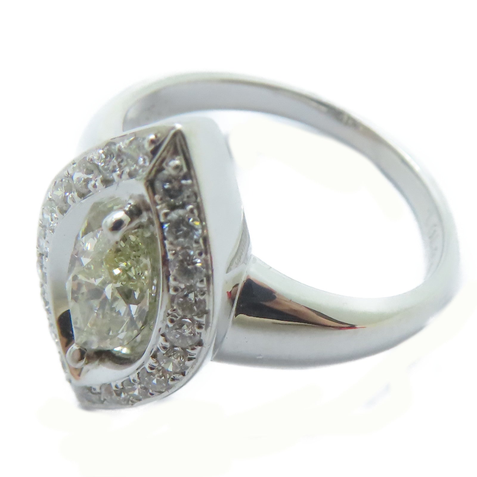 JEWELRY PT900鉑金Diamond Ring 0.701ct鑽石/0.3ct鑚石戒指US#6.5