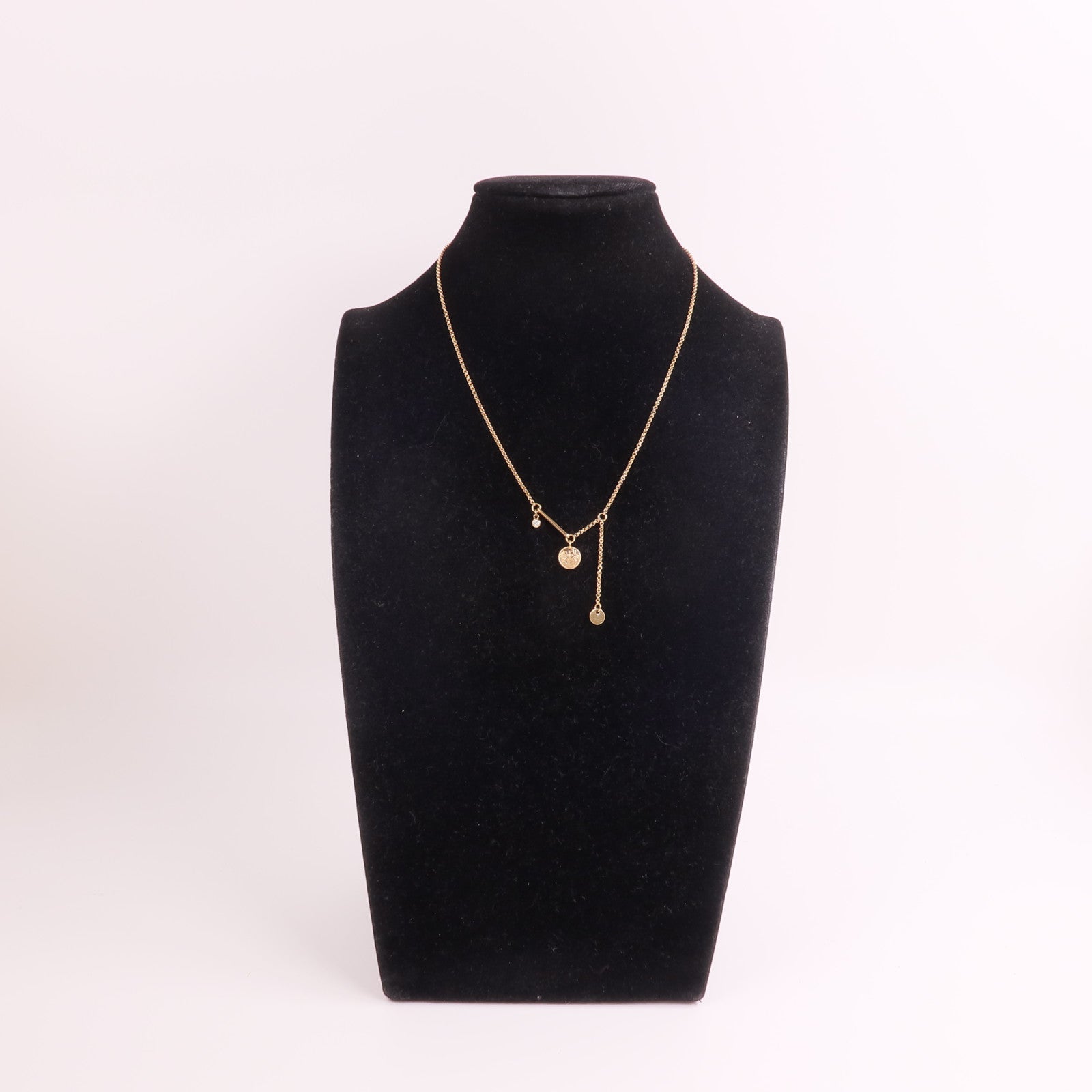 HERMES 18K玫瑰金Ex-Libris Necklace鑽石項鍊