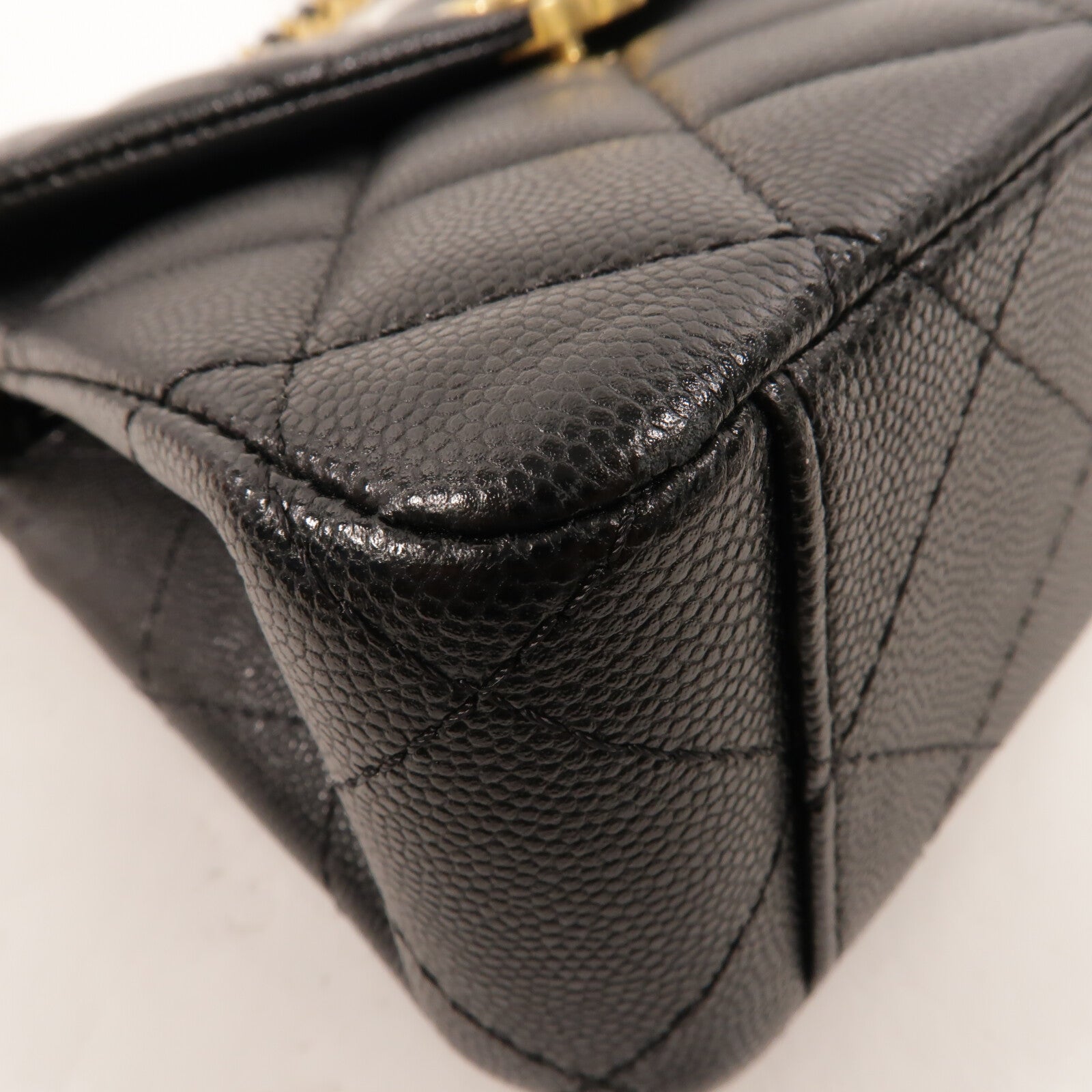 CHANEL 牛皮皮革Chain Shoulder鏈帶手挽肩背兩用袋