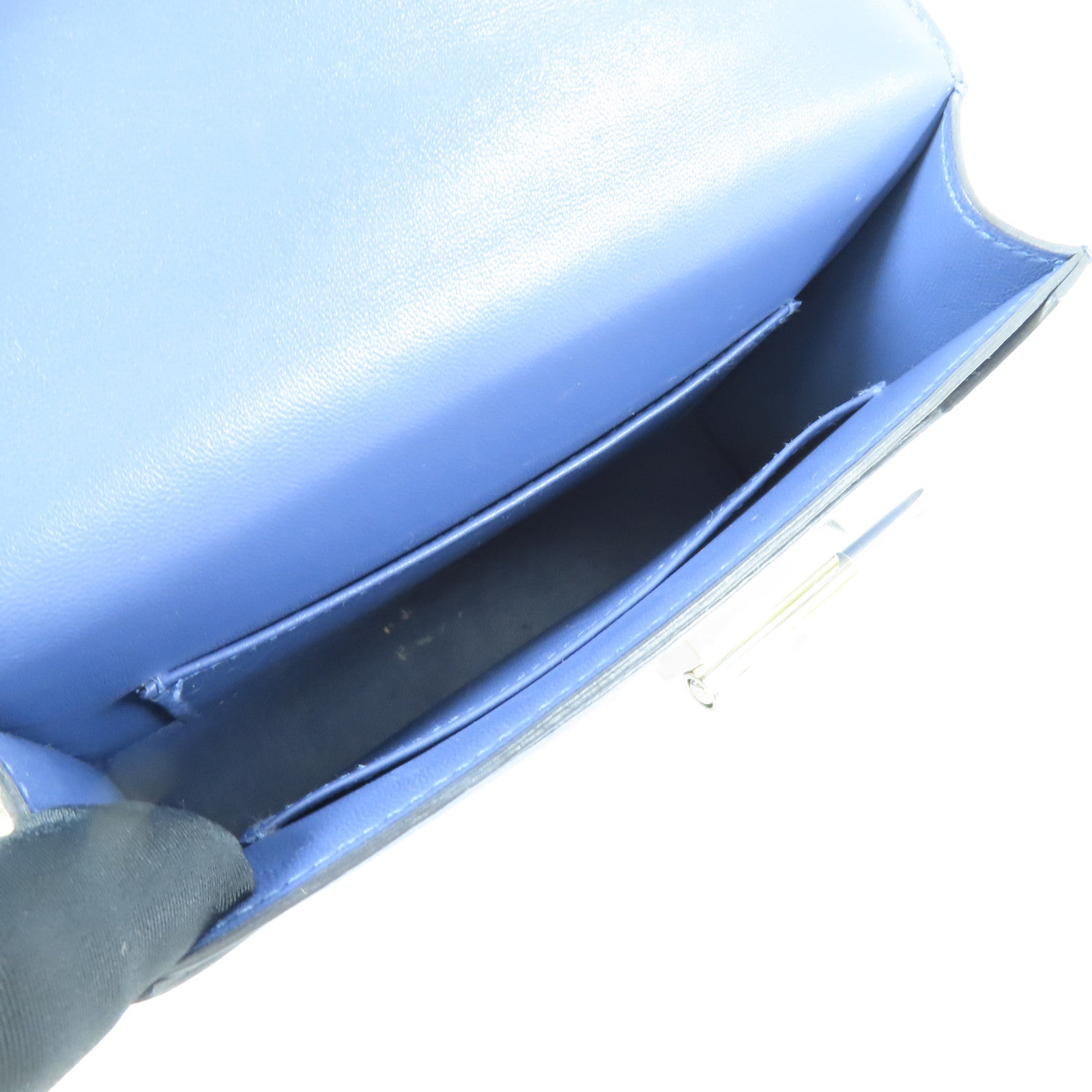 HERMES 【激減優惠】Chevre皮革Verrou Mini銀扣鏈帶肩背袋