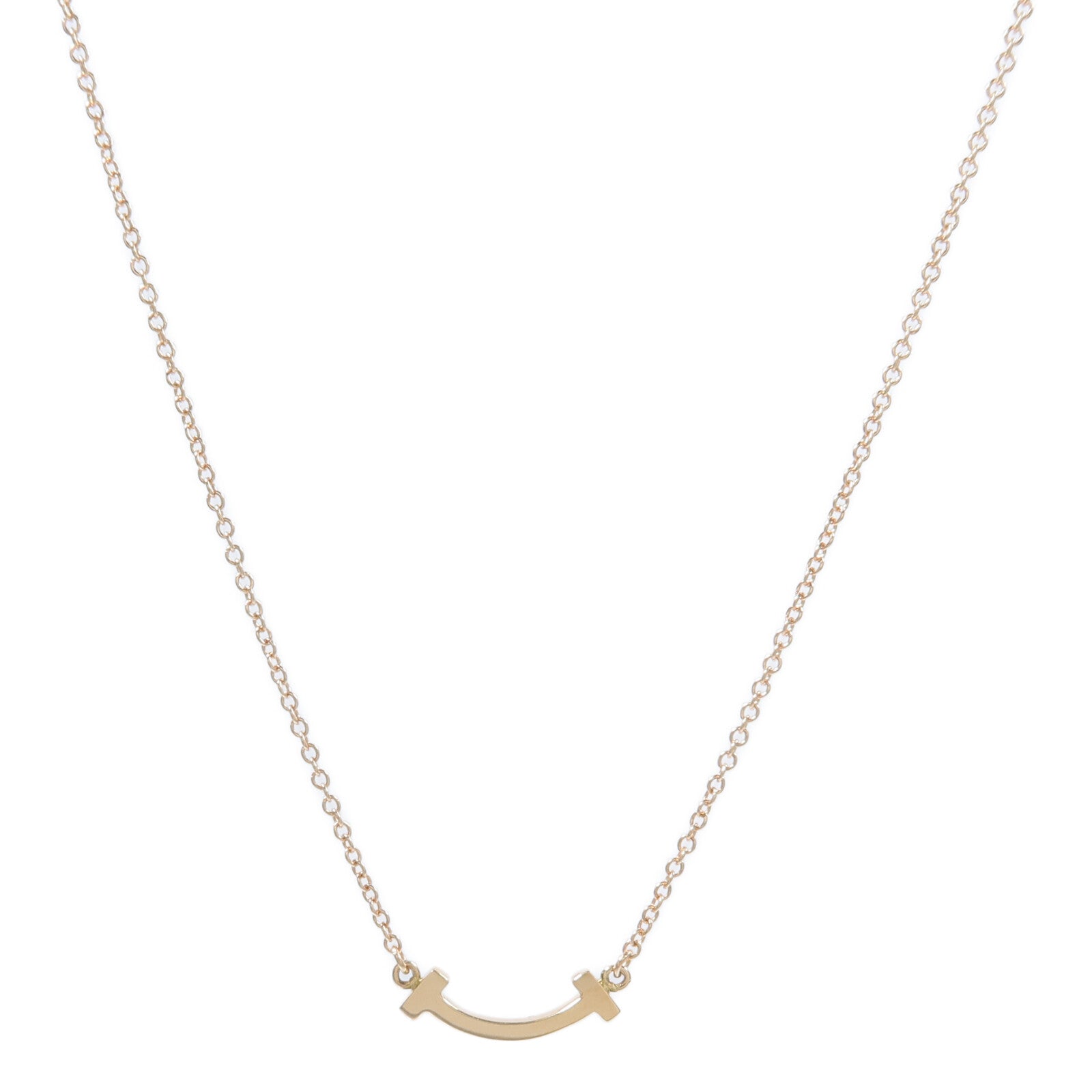 TIFFANY＆CO 18K玫瑰金T Smile Small項鍊