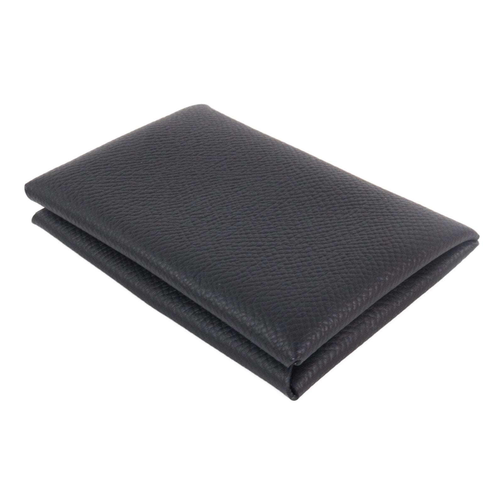 HERMES Epsom皮革Calvi Card Holder卡片套Noir