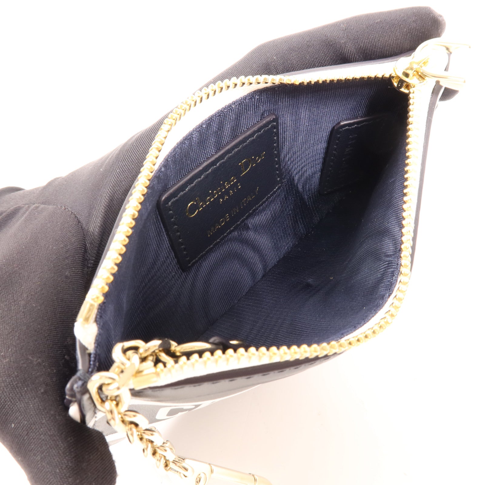 Dior 牛皮皮革Key Chain金扣鎖匙包