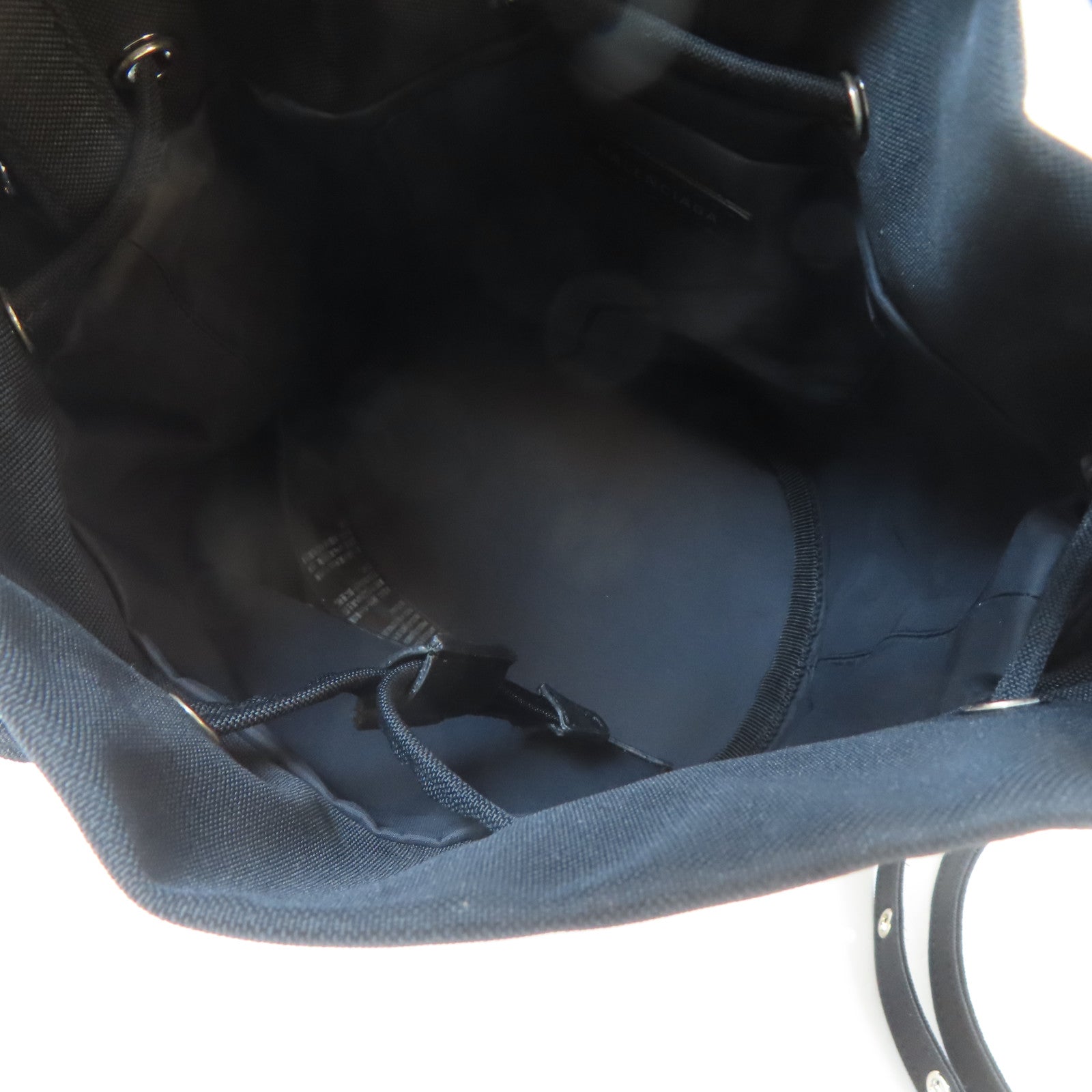BALENCIAGA 尼龍Bucket銀扣手挽肩背兩用袋黑色
