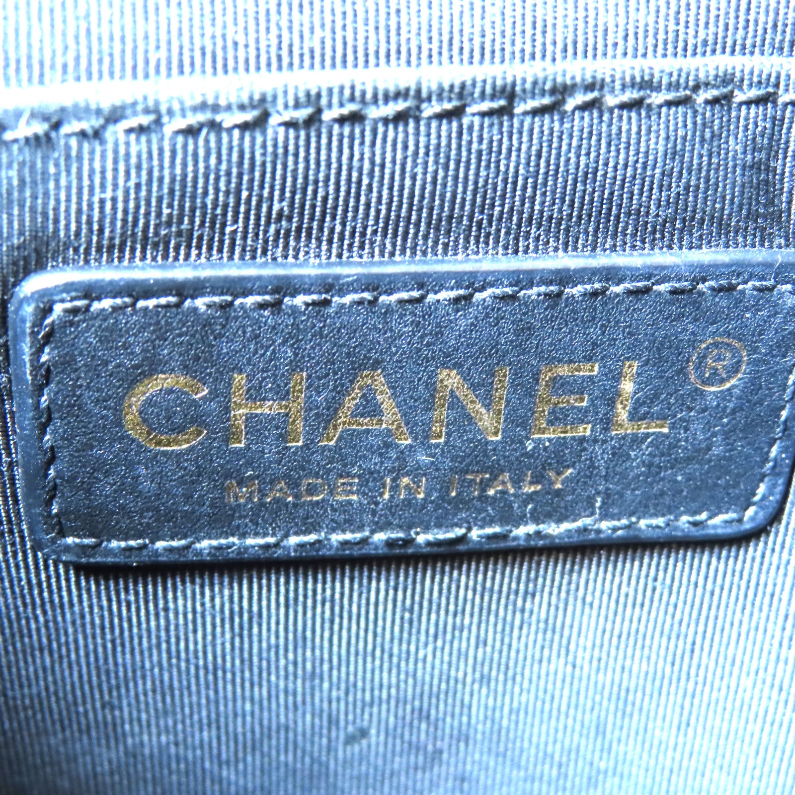 CHANEL 【激減優惠】菱格牛皮皮革CC Stitched Flap金扣鏈帶肩背袋黑色