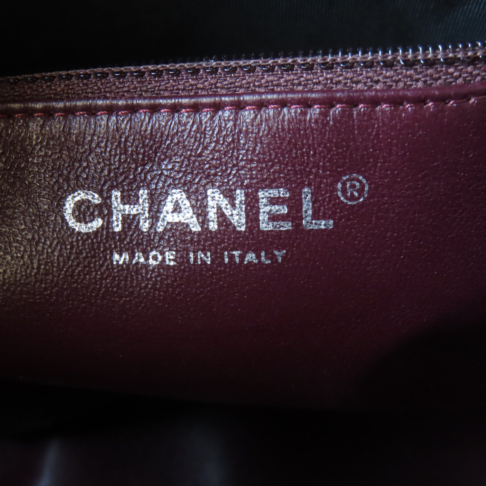CHANEL 菱格羊皮皮革Chain Shoulder銀扣鏈帶肩背袋黑色