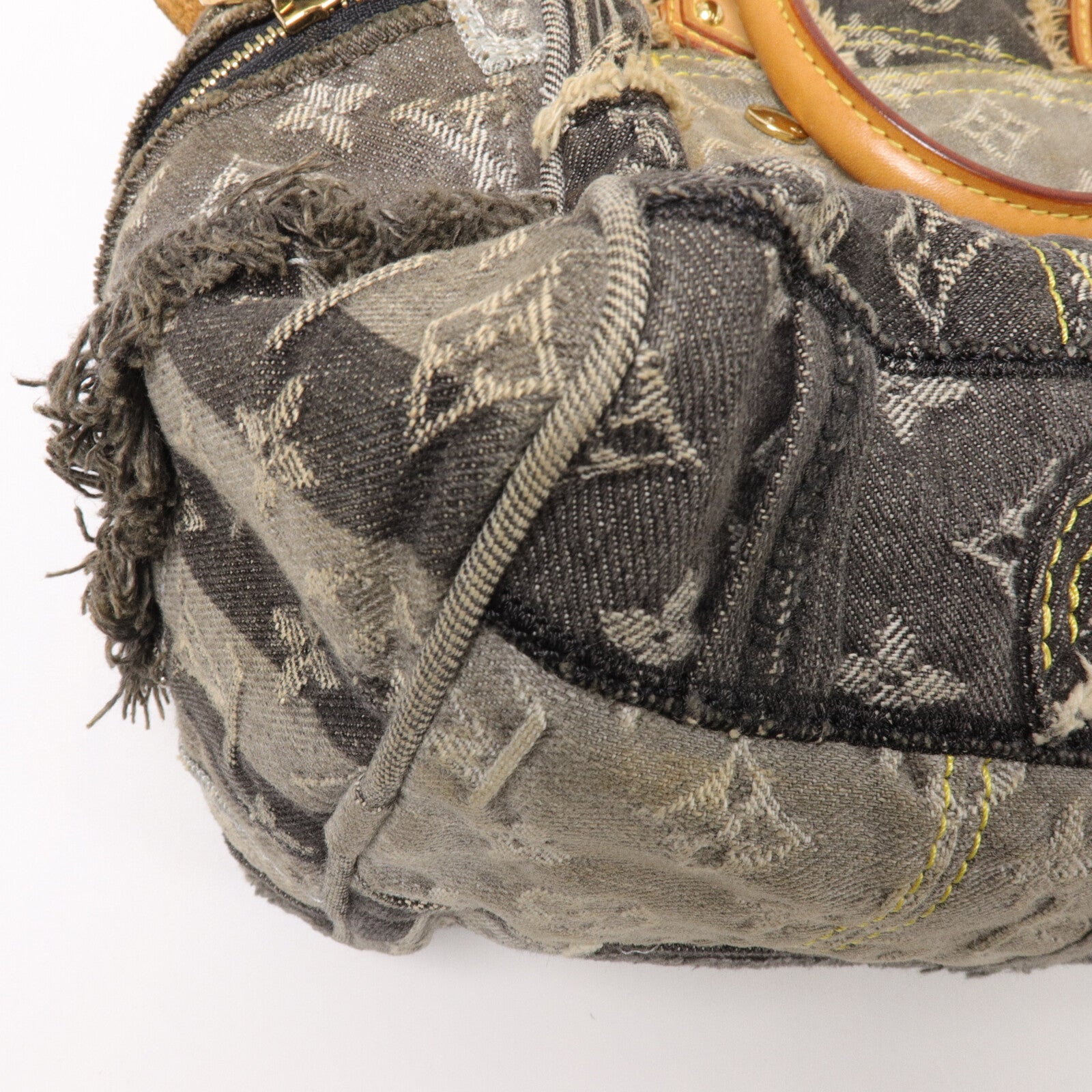 LOUIS VUITTON Monogram Denim Patchwork Speedy 30手挽袋