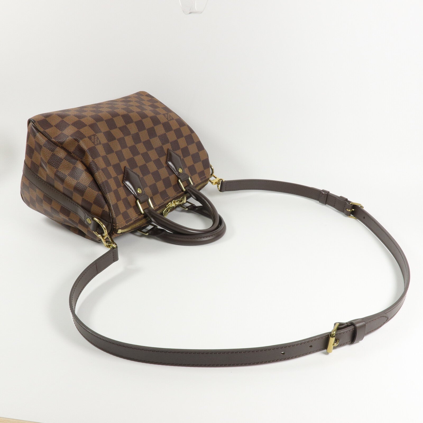 LOUIS VUITTON Damier Speedy Bandouliere 25手挽肩背兩用袋