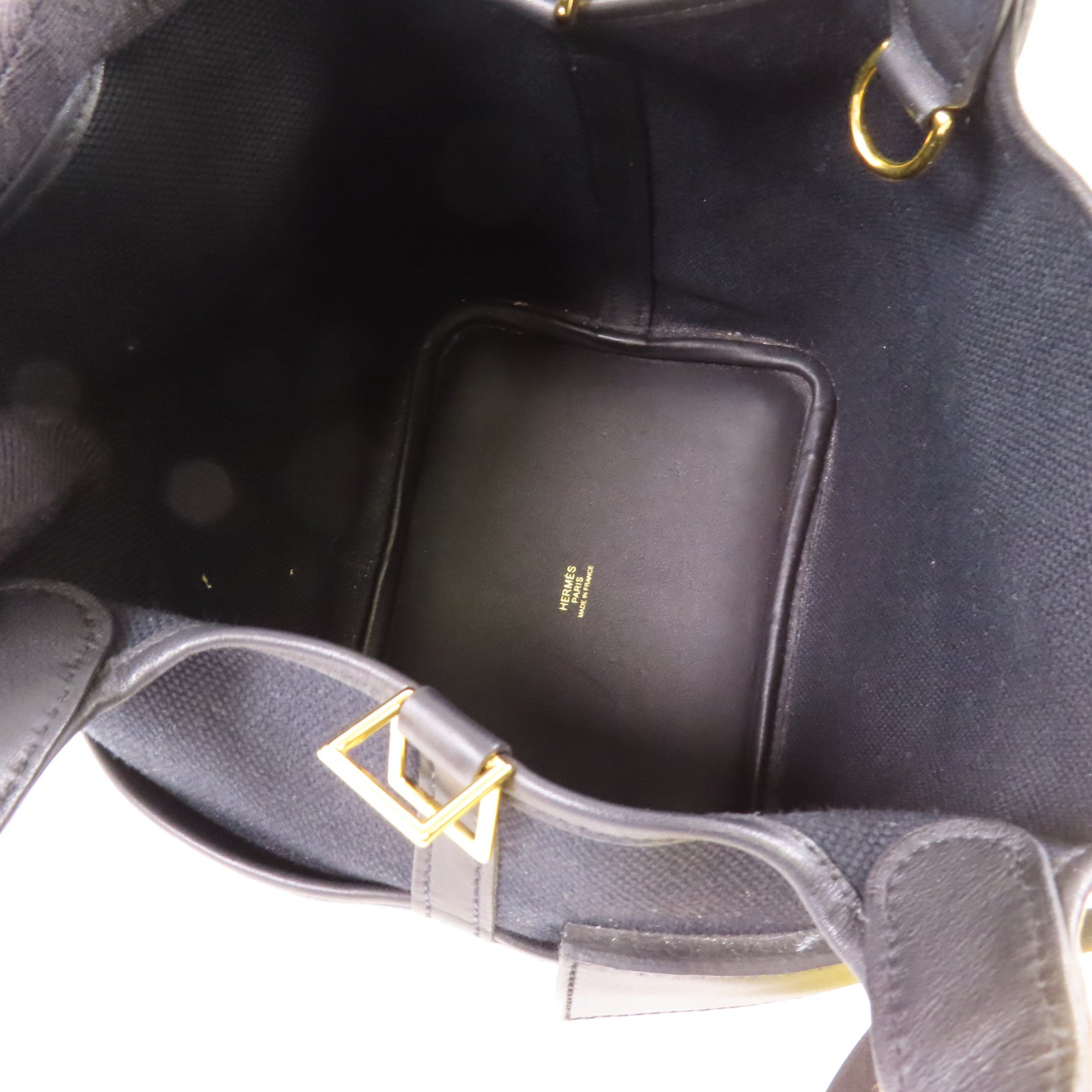HERMES 帆布/Swift皮革Picotin PM Cargo金扣手挽袋Noir