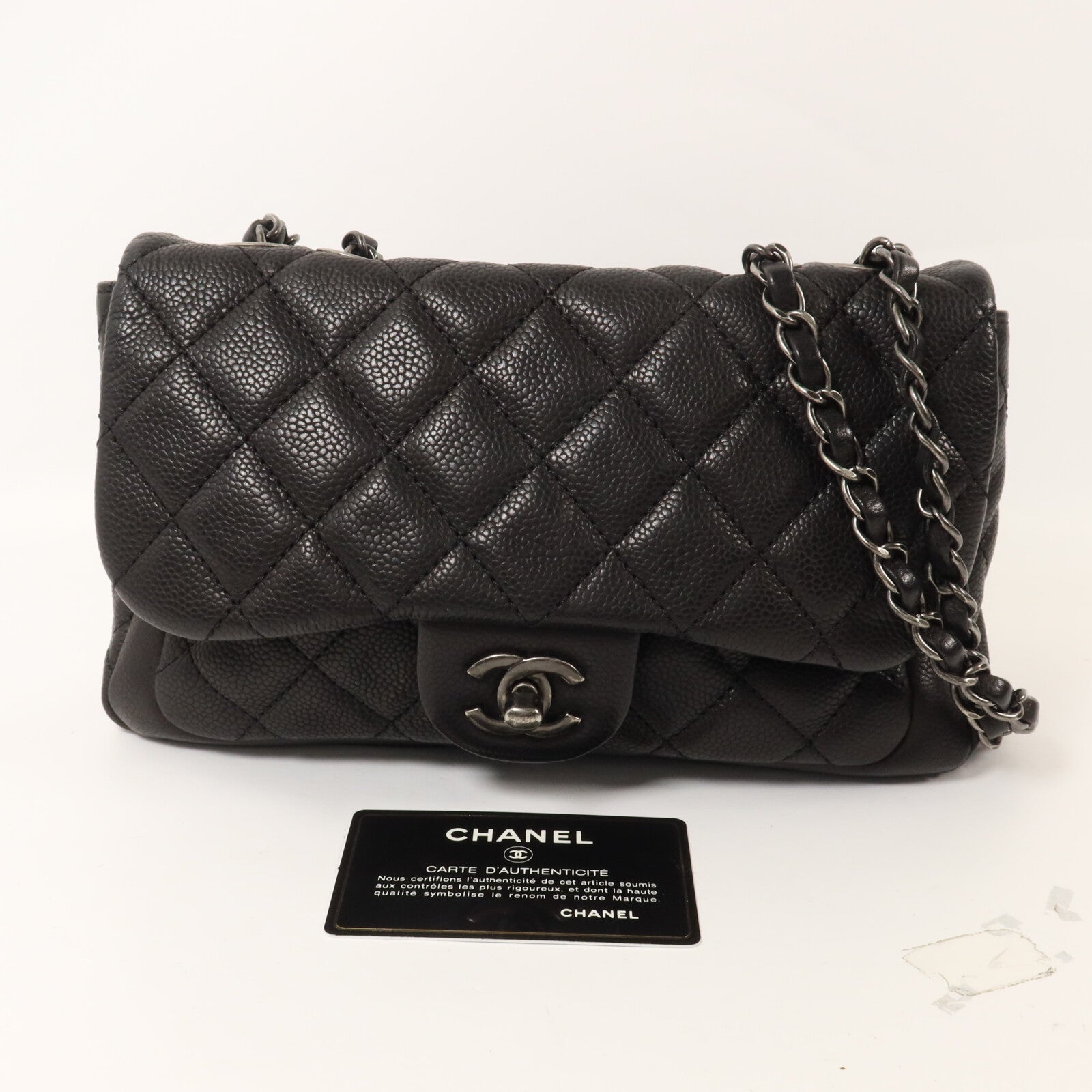 CHANEL 牛皮皮革Chain Shoulder鏈帶肩背袋