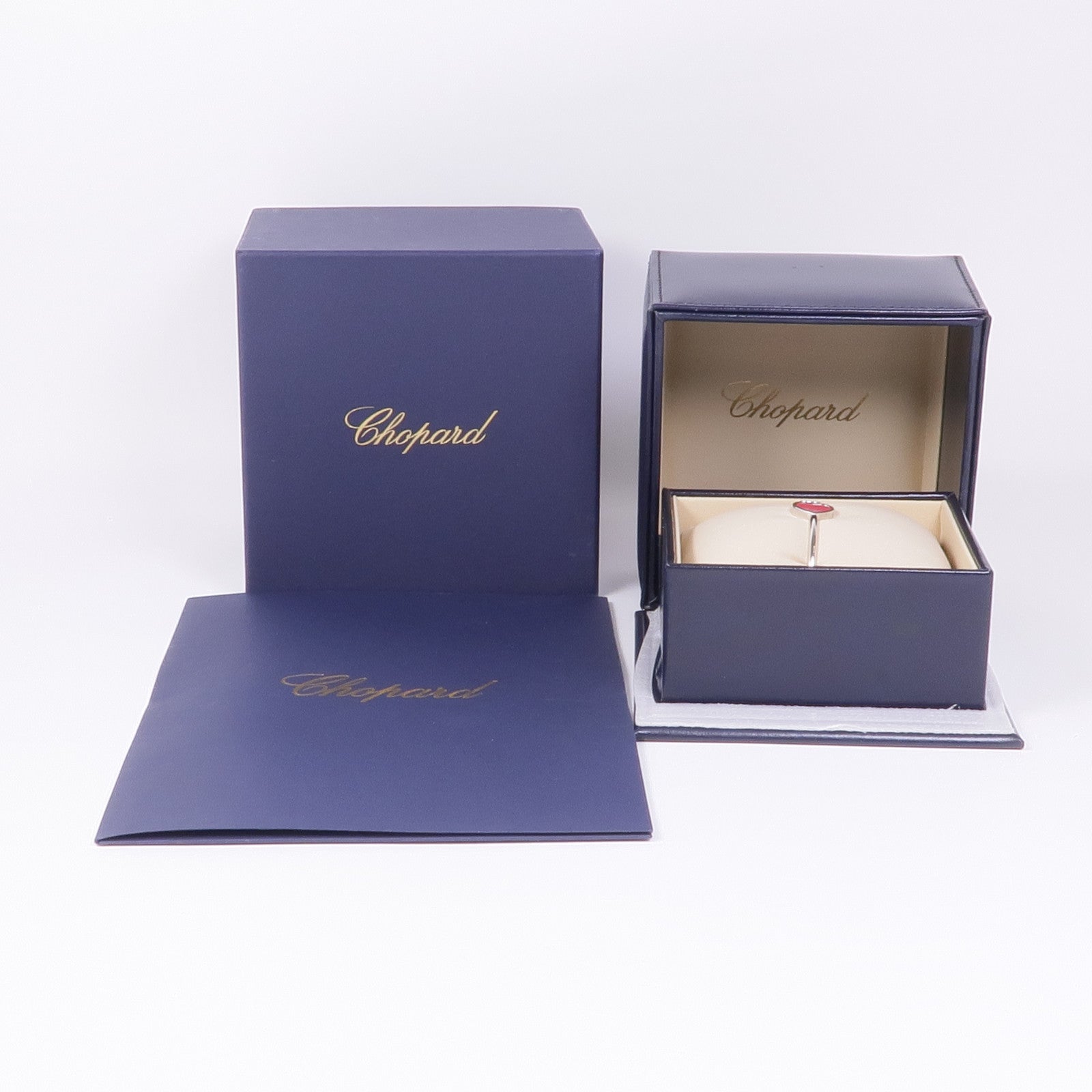 Chopard 18K白金Happy Hearts Bracelet珍珠母貝/鑽石手鐲